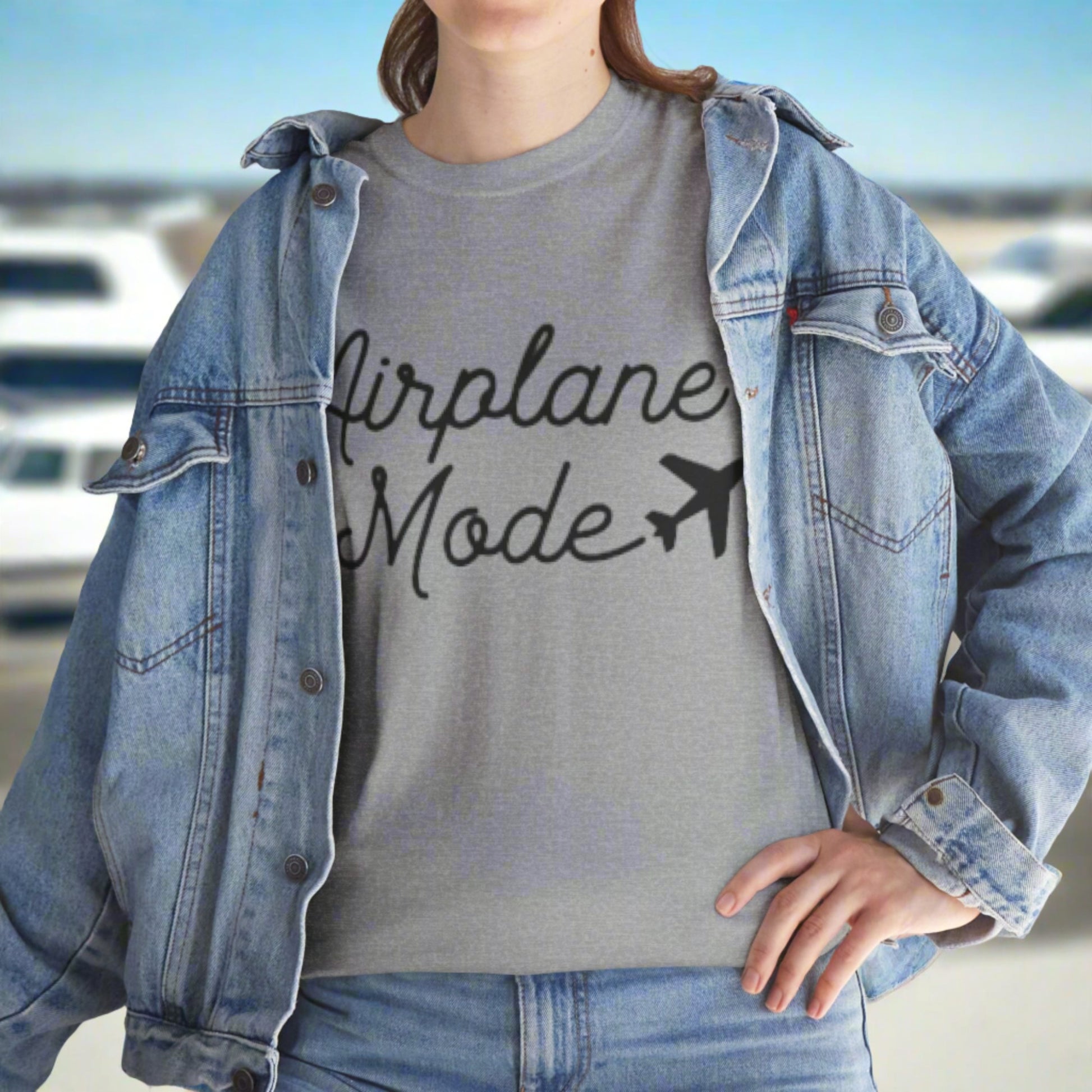Airplane Mode Aviation Graphic Tee. gift for pilots. flight attendant. aviation lovers.
