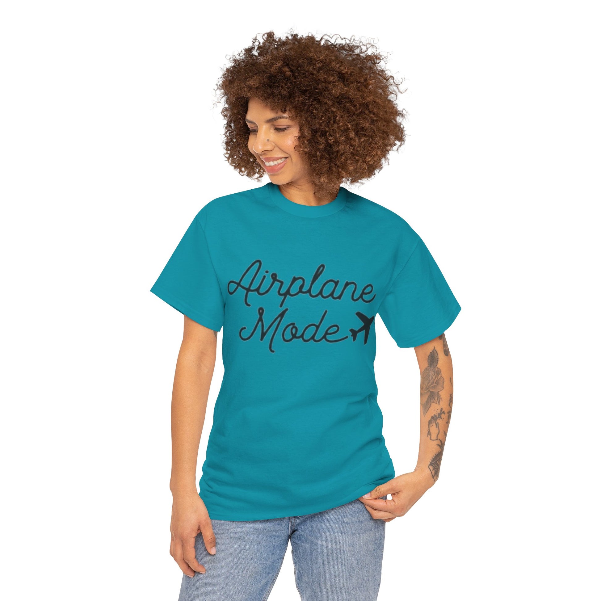 Airplane Mode Aviation Graphic Tee. gift for pilots. flight attendant. aviation lovers.