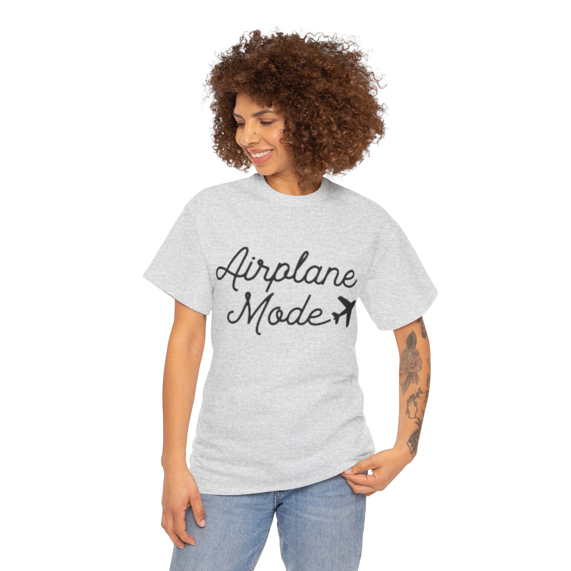 Airplane Mode Aviation Graphic Tee. gift for pilots. flight attendant. aviation lovers.
