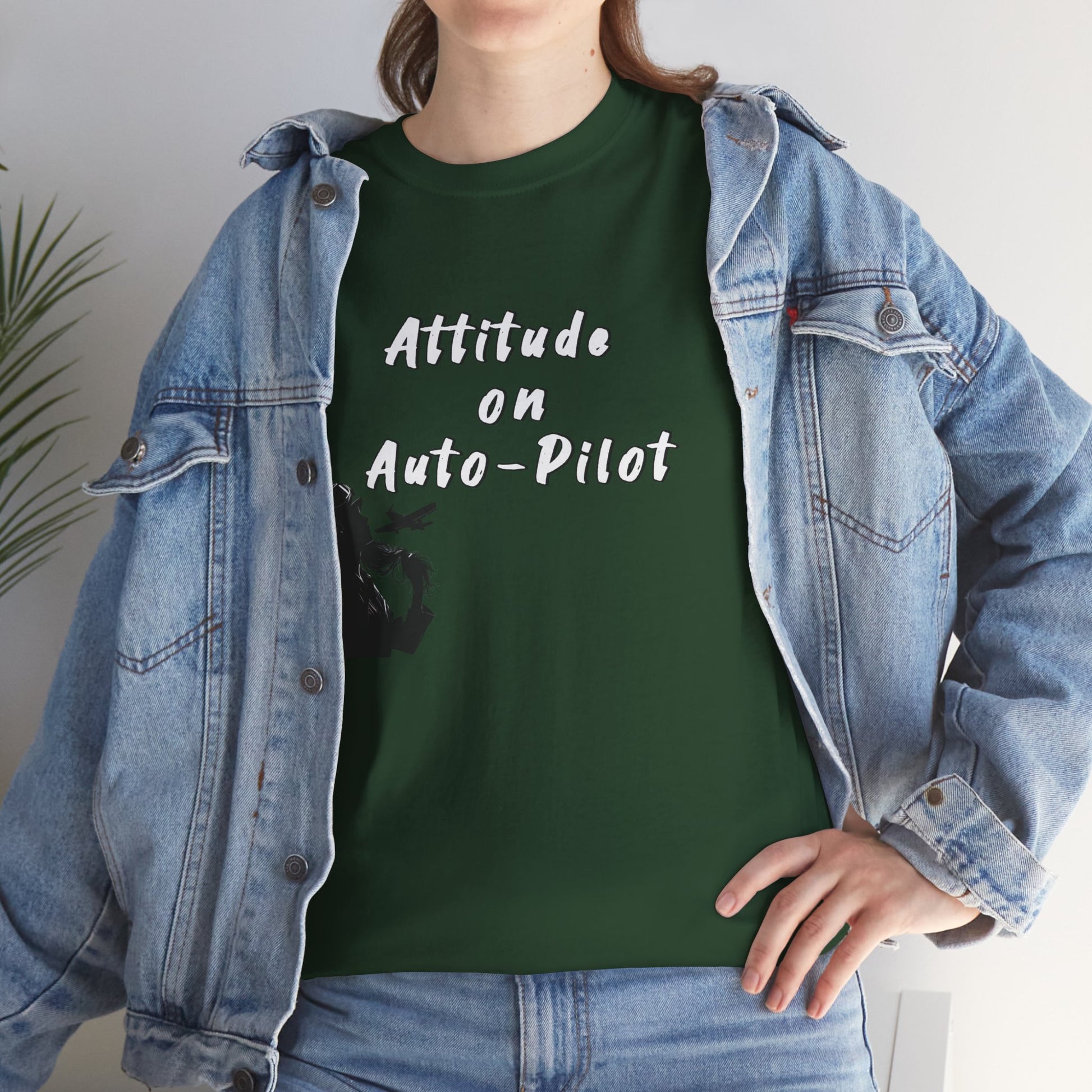Attitude on Auto- pilot. T-shirt. aviation. gifts. pilots. flight attendant. jokes