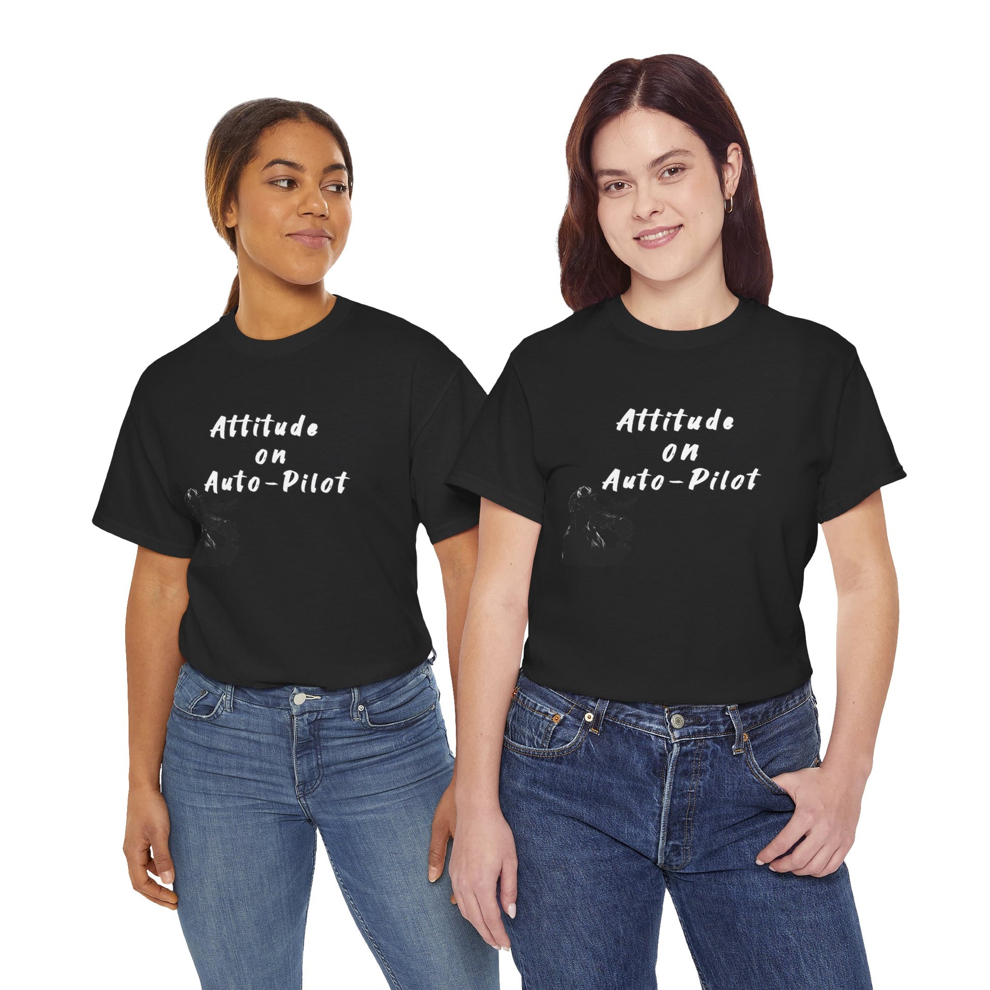 Attitude on Auto- pilot. T-shirt. aviation. gifts. pilots. flight attendant. jokes