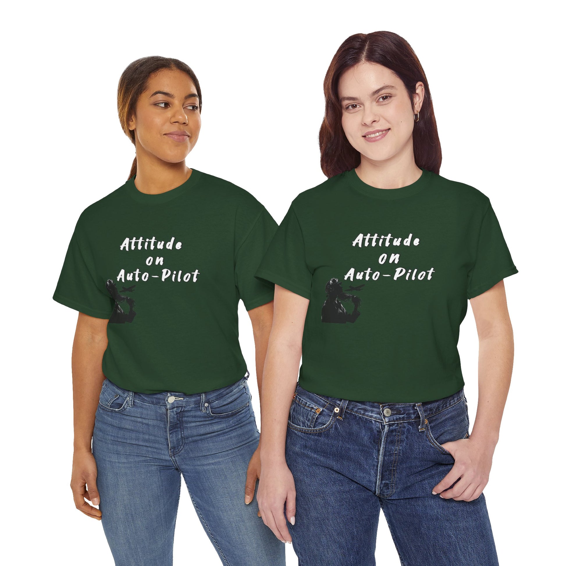 Attitude on Auto- pilot. T-shirt. aviation. gifts. pilots. flight attendant. jokes