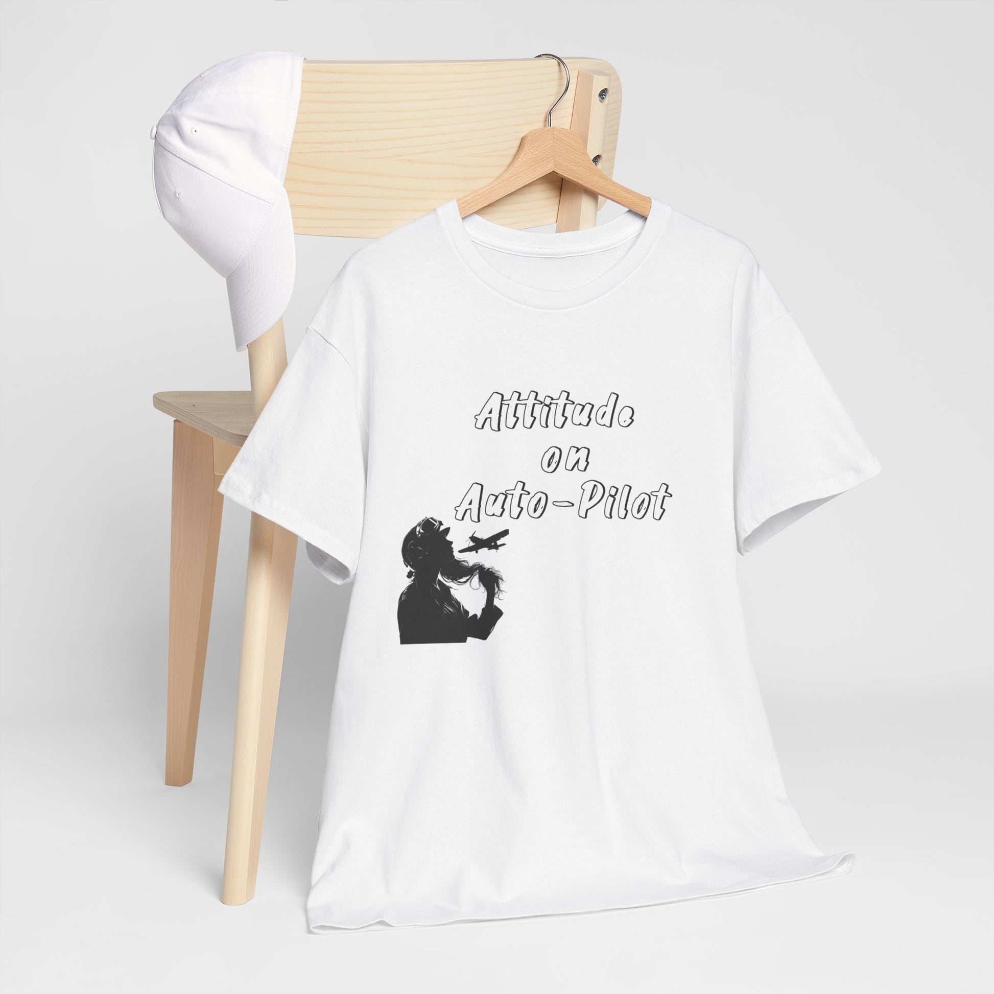 Attitude on Auto- pilot. T-shirt. aviation. gifts. pilots. flight attendant. jokes