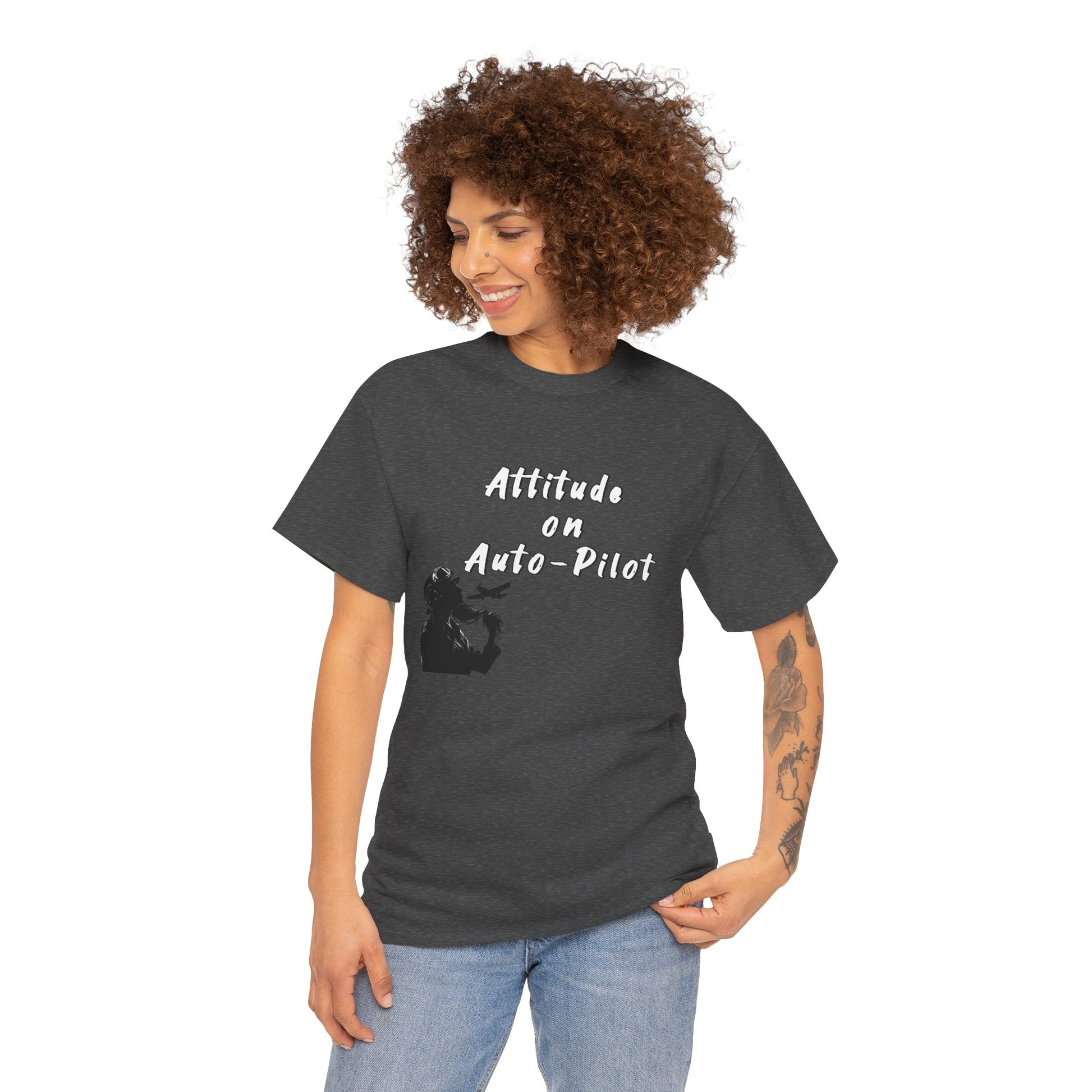 Attitude on Auto- pilot. T-shirt. aviation. gifts. pilots. flight attendant. jokes