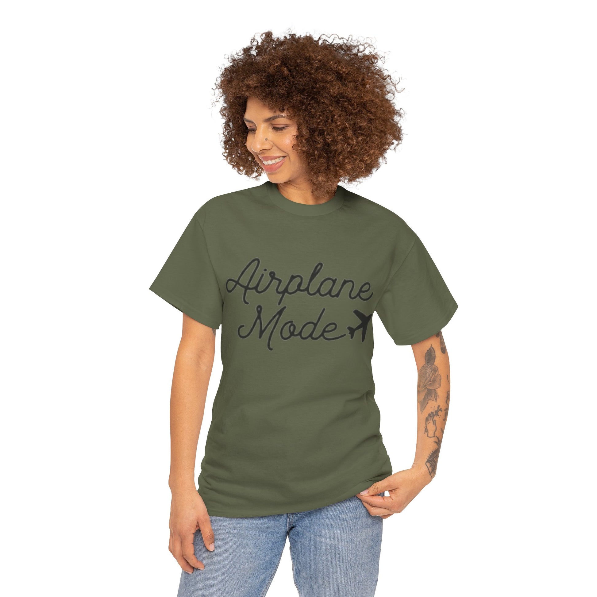 Airplane Mode Aviation Graphic Tee. gift for pilots. flight attendant. aviation lovers.