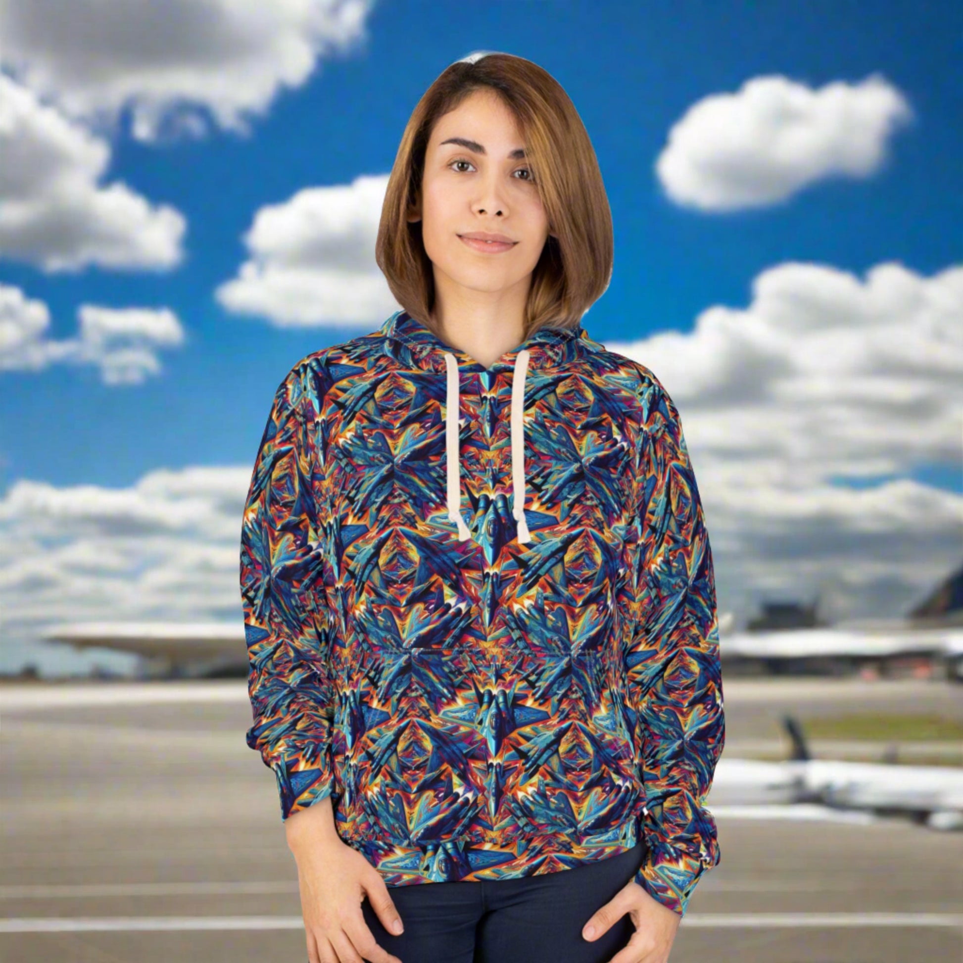 PSYCHEDELIC SKIES HOODIE. pullover. premium material