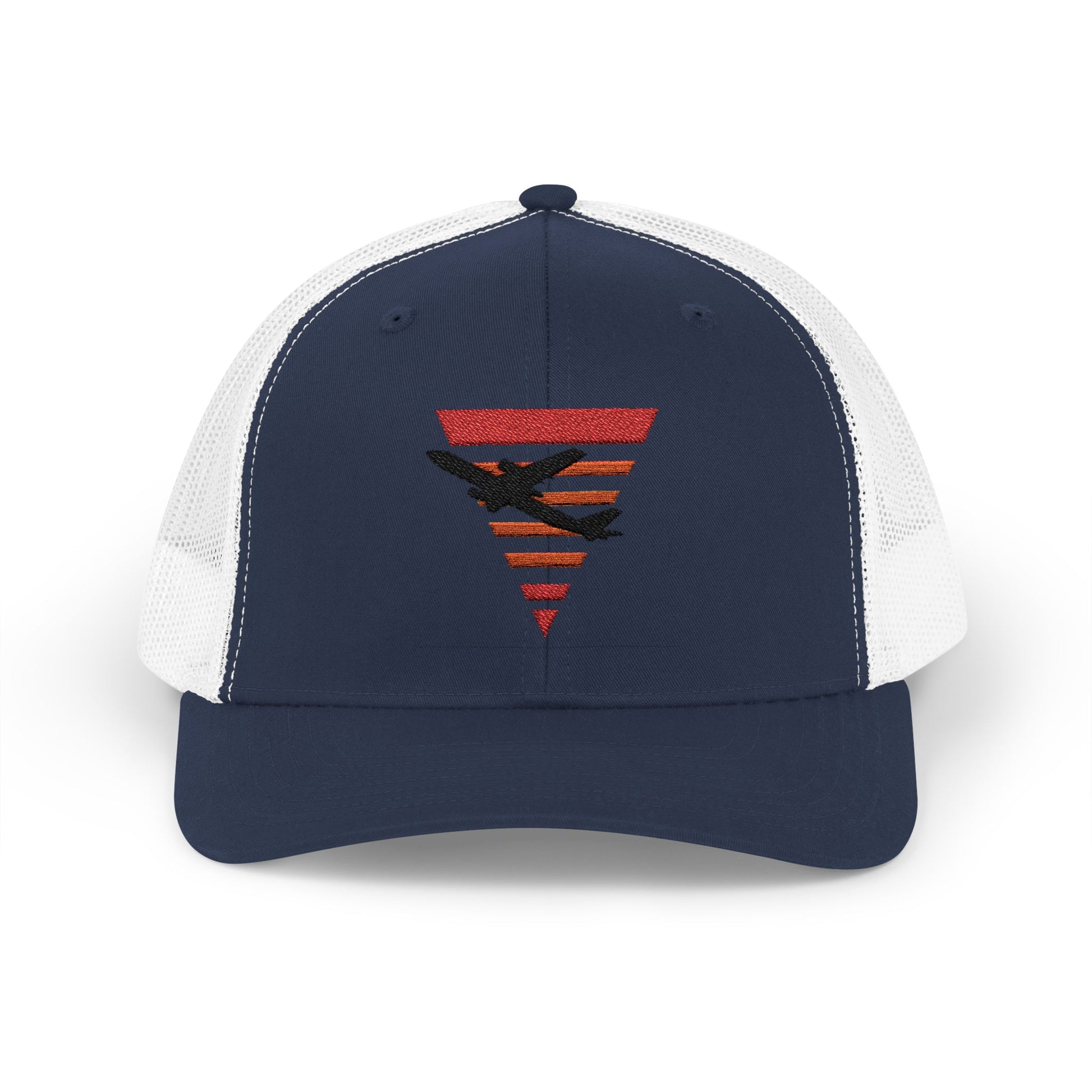 Tornado Pilot Snapback Trucker Cap — Vintage Stormy Sky Embroidered Logo