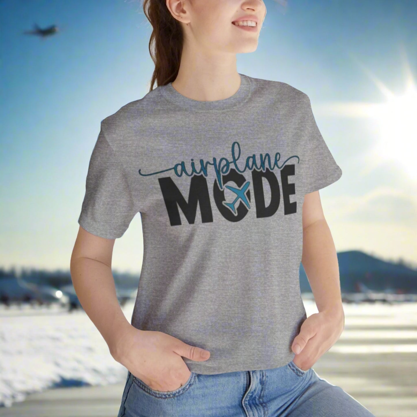 Airplane Mode Aviation Tee. gift for pilots. aviation lovers