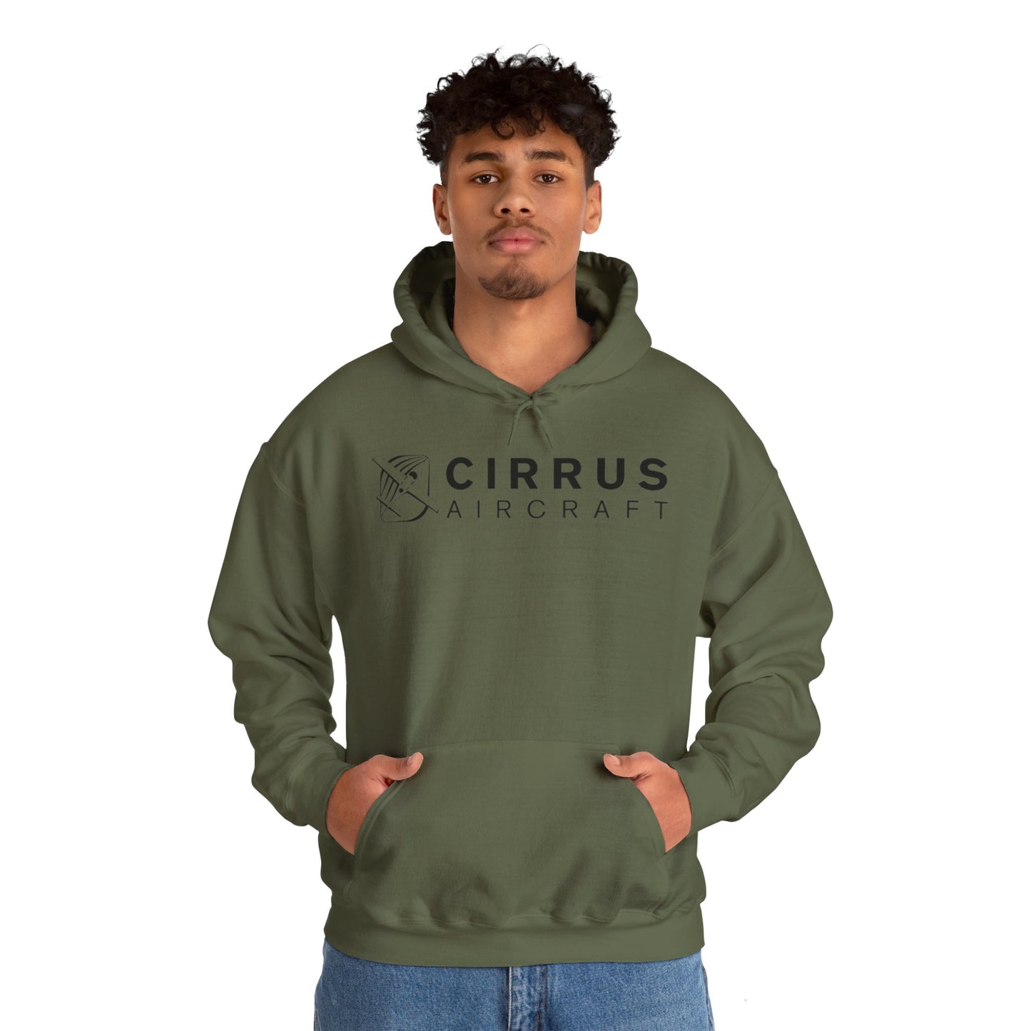 CIRRUS AIRCRAFT HOODIE. aviation gift for pilots. graphic design. (logo)