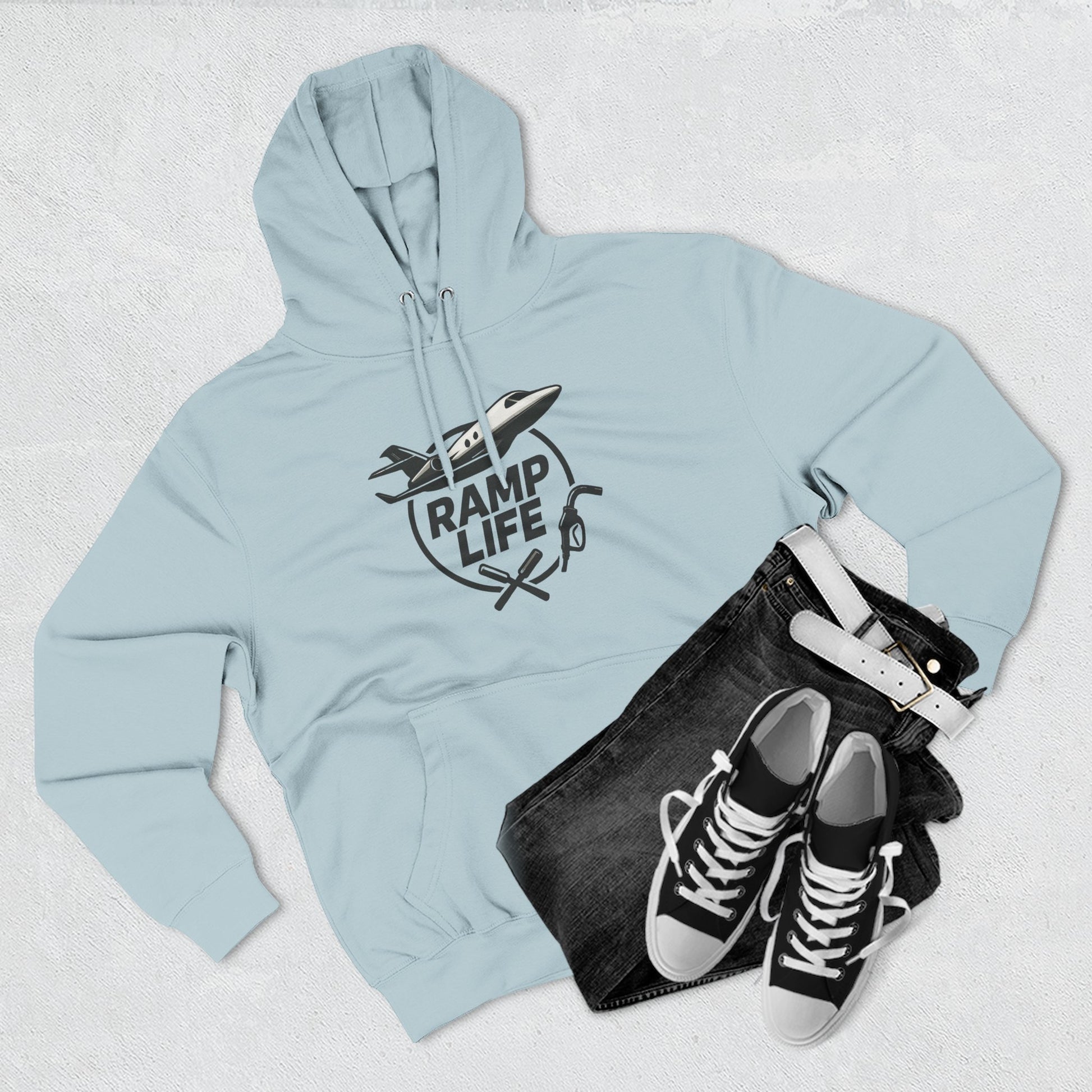 Ramp Life airplane logo Hoodie | aviation pilot Inspired design