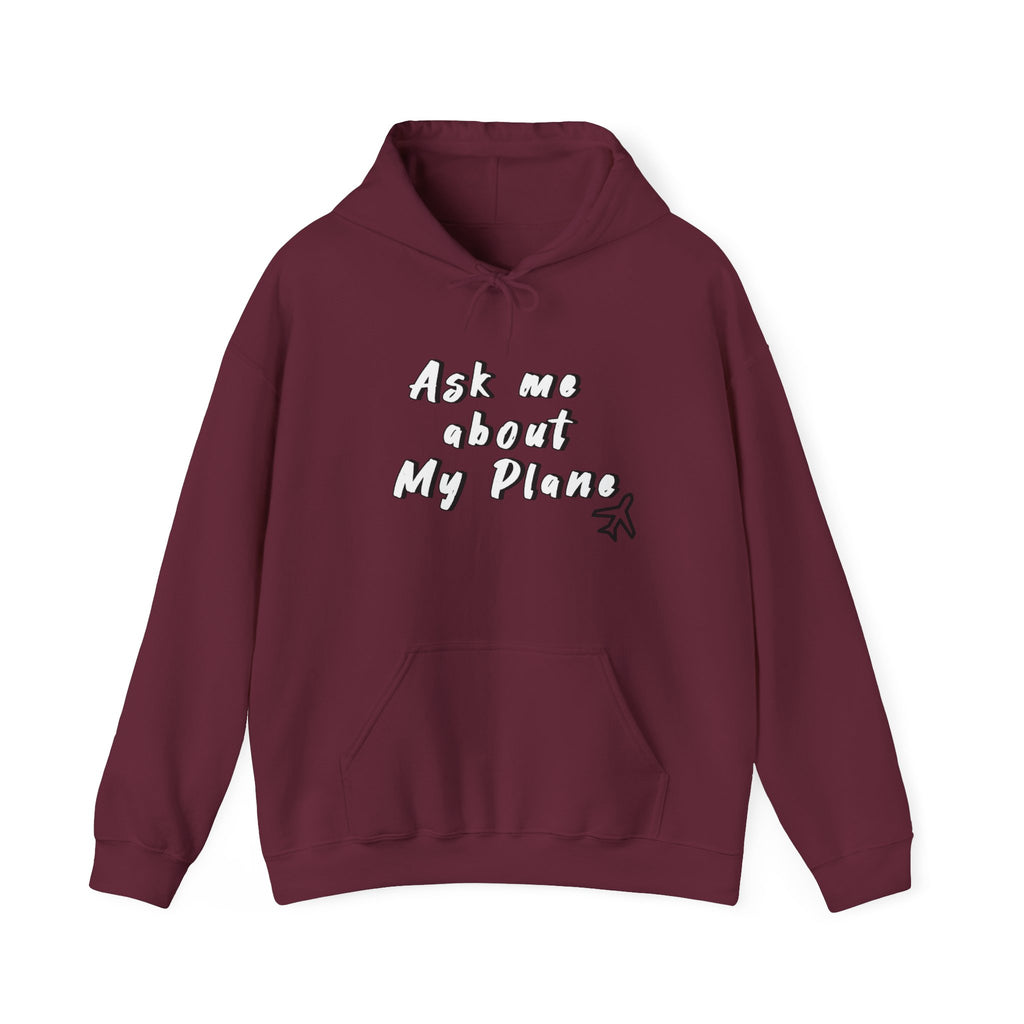 Hoodie For Pilots. Ask me about My Plane!. gift for pilots. aviation. aviation gifts. graphic design