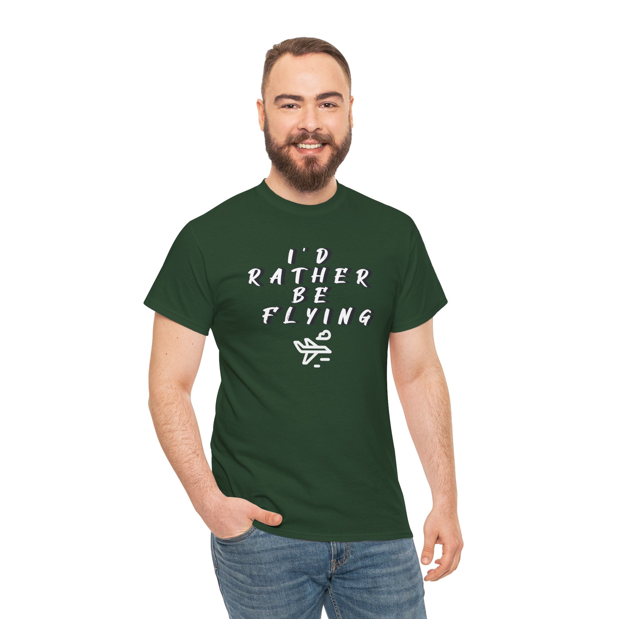 I'd rather be flying! T-shirt. aviation. pilots. travel. shirt
