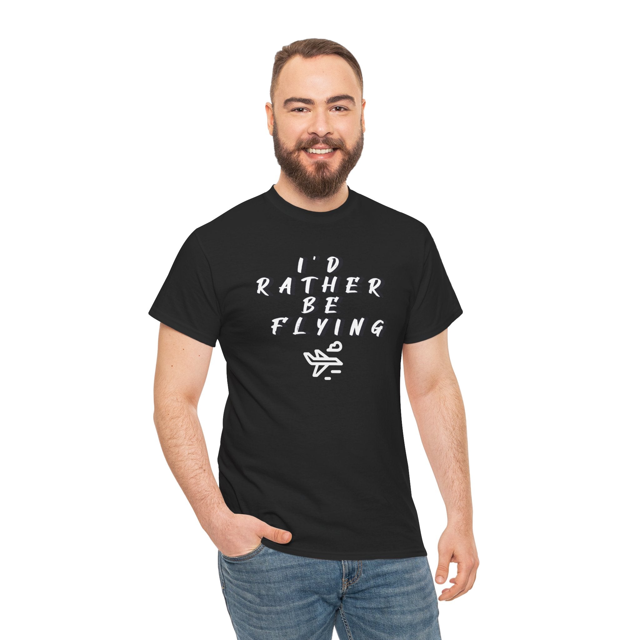 I'd rather be flying! T-shirt. aviation. pilots. travel. shirt