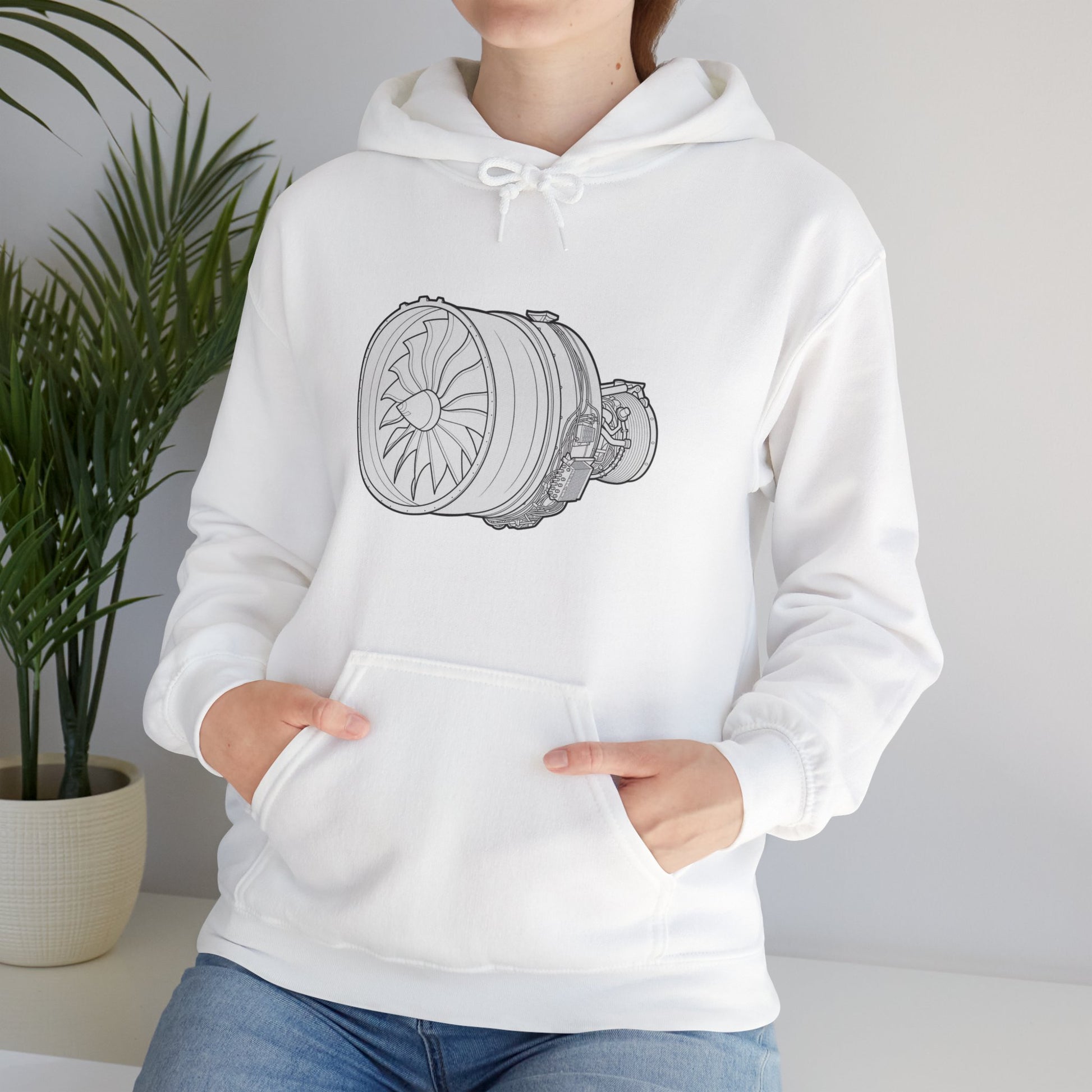 Turbine Hoodie. Sweatshirt. aviation. pilots. planes. ge9x. gifts for him. gifts for her.