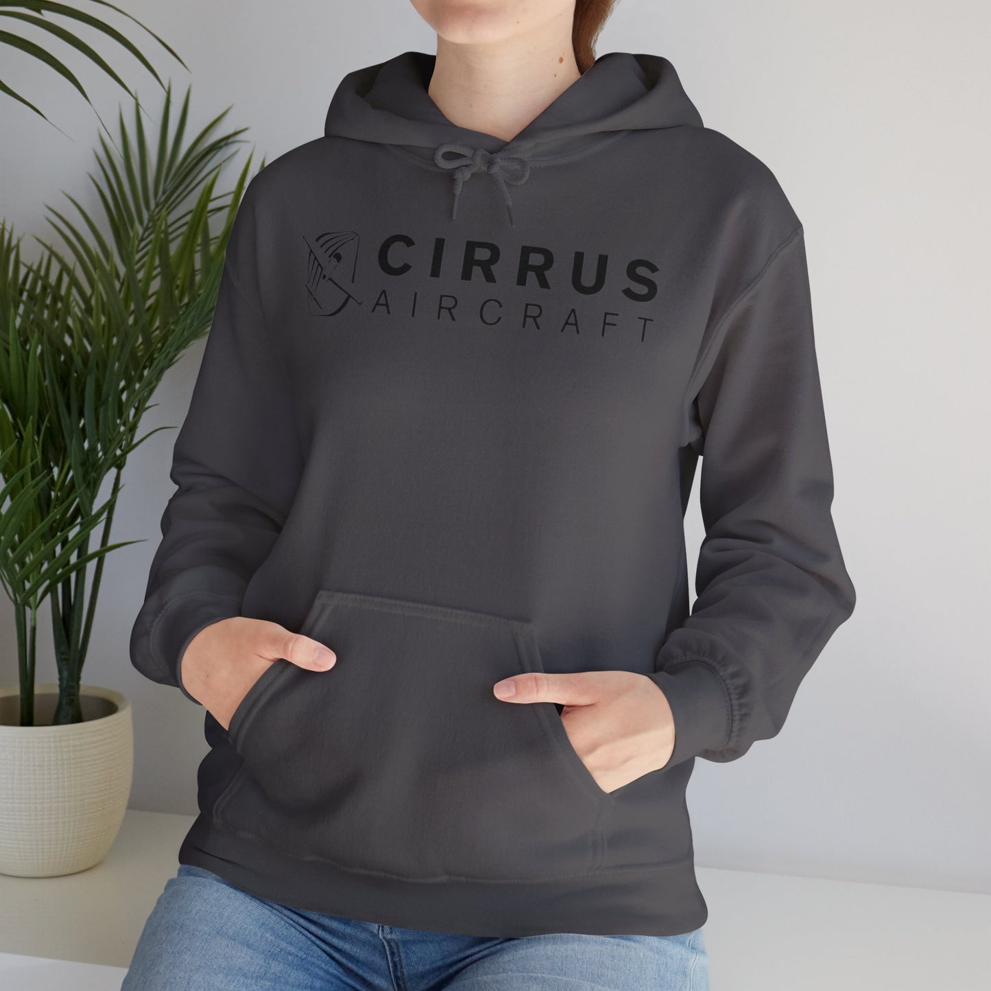 CIRRUS AIRCRAFT HOODIE. aviation gift for pilots. graphic design. (logo)