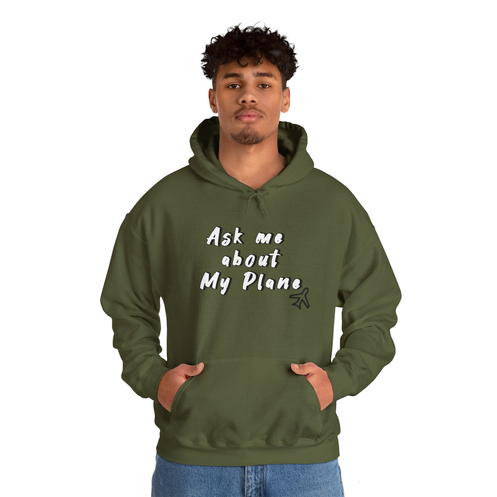 Hoodie For Pilots. Ask me about My Plane!. gift for pilots. aviation. aviation gifts. graphic design