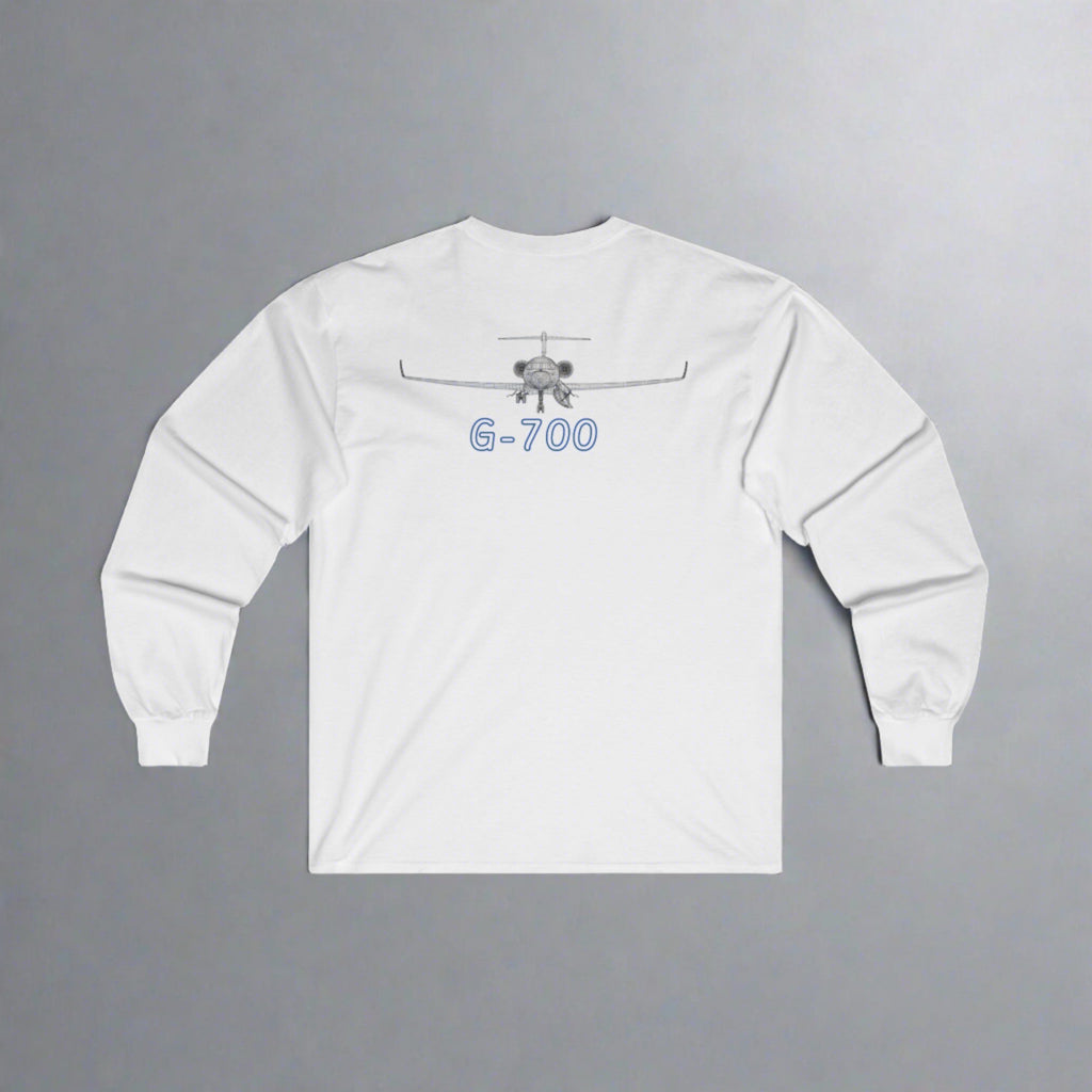 Gulfstream G-700 Long Sleeve Tee. Aviation. pilots. gift. planes.