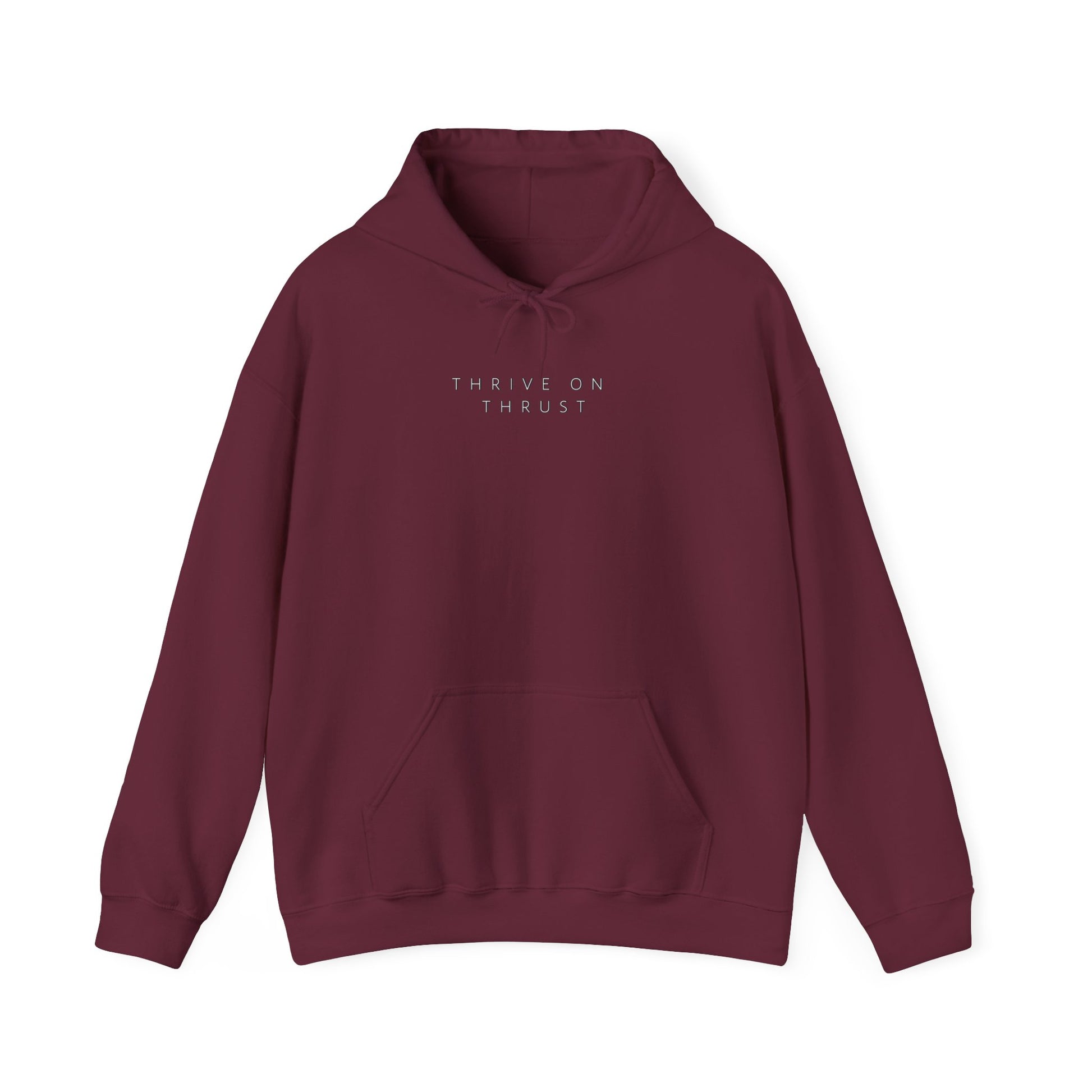 Thrive on Thrust. aviation. gifts for pilots. pilots. planes. gift aviation. graphic hoodie