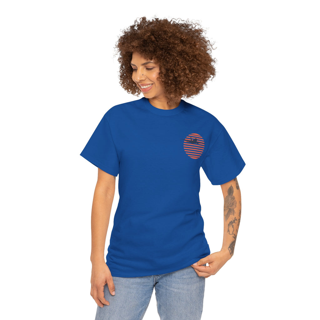 into the sunset. plane. t-shirt. aviation. pilots. gifts.