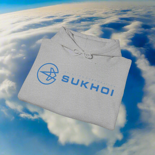 SUKHOI AVIATION HOODIE. gift for pilots. graphic design. (logo)