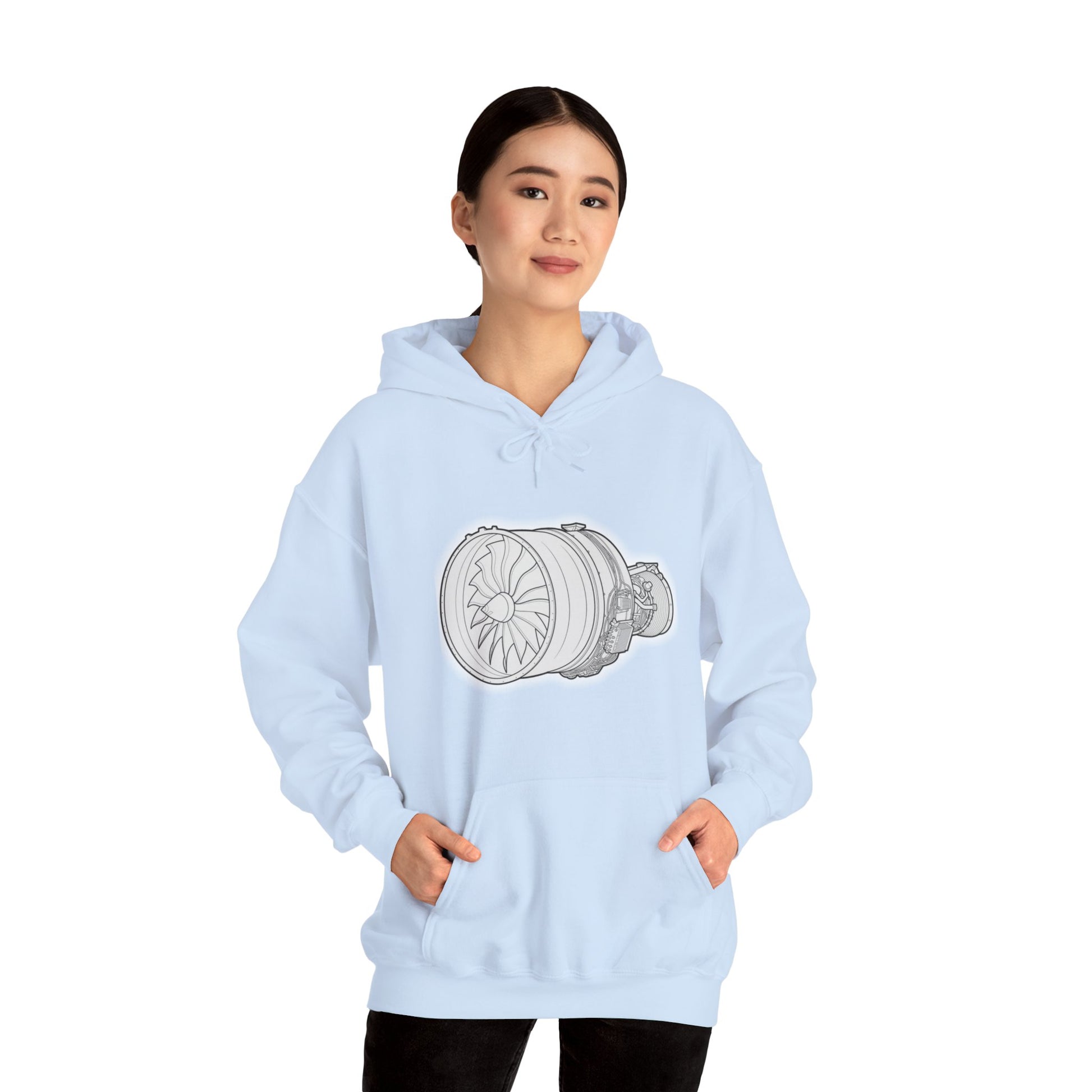 Turbine Hoodie. Sweatshirt. aviation. pilots. planes. ge9x. gifts for him. gifts for her.