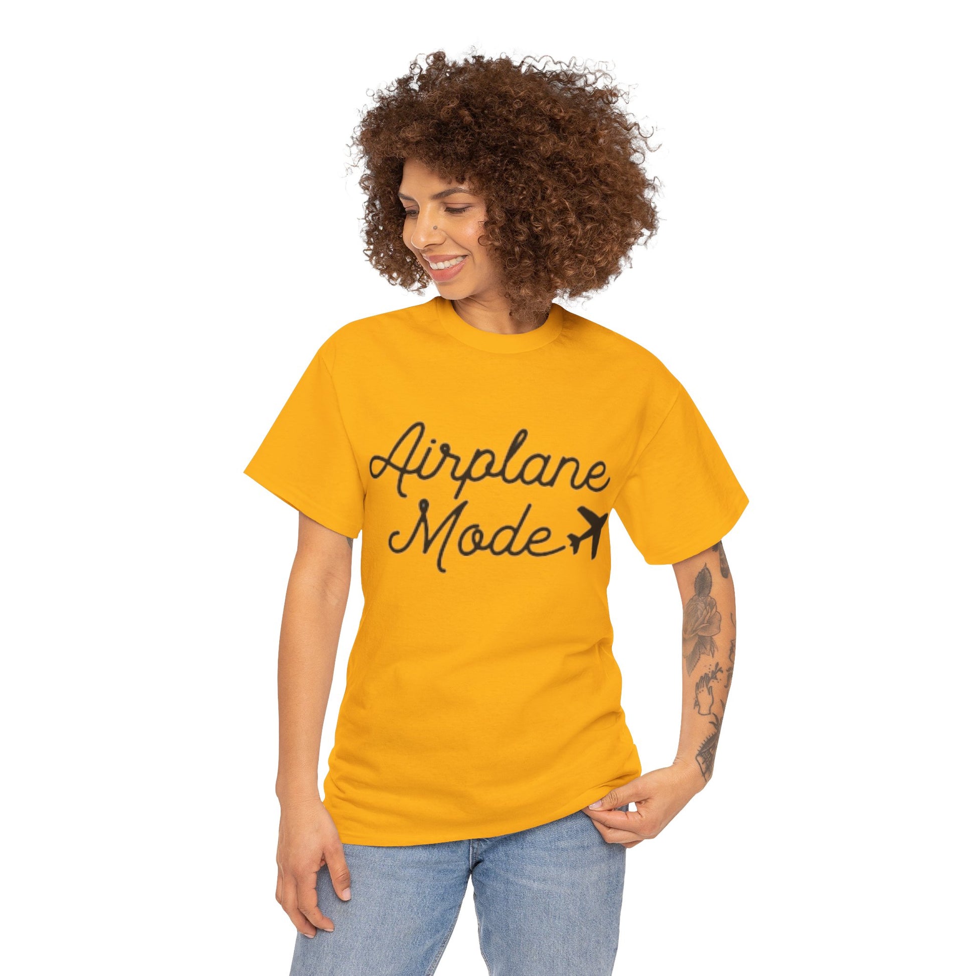 Airplane Mode Aviation Graphic Tee. gift for pilots. flight attendant. aviation lovers.