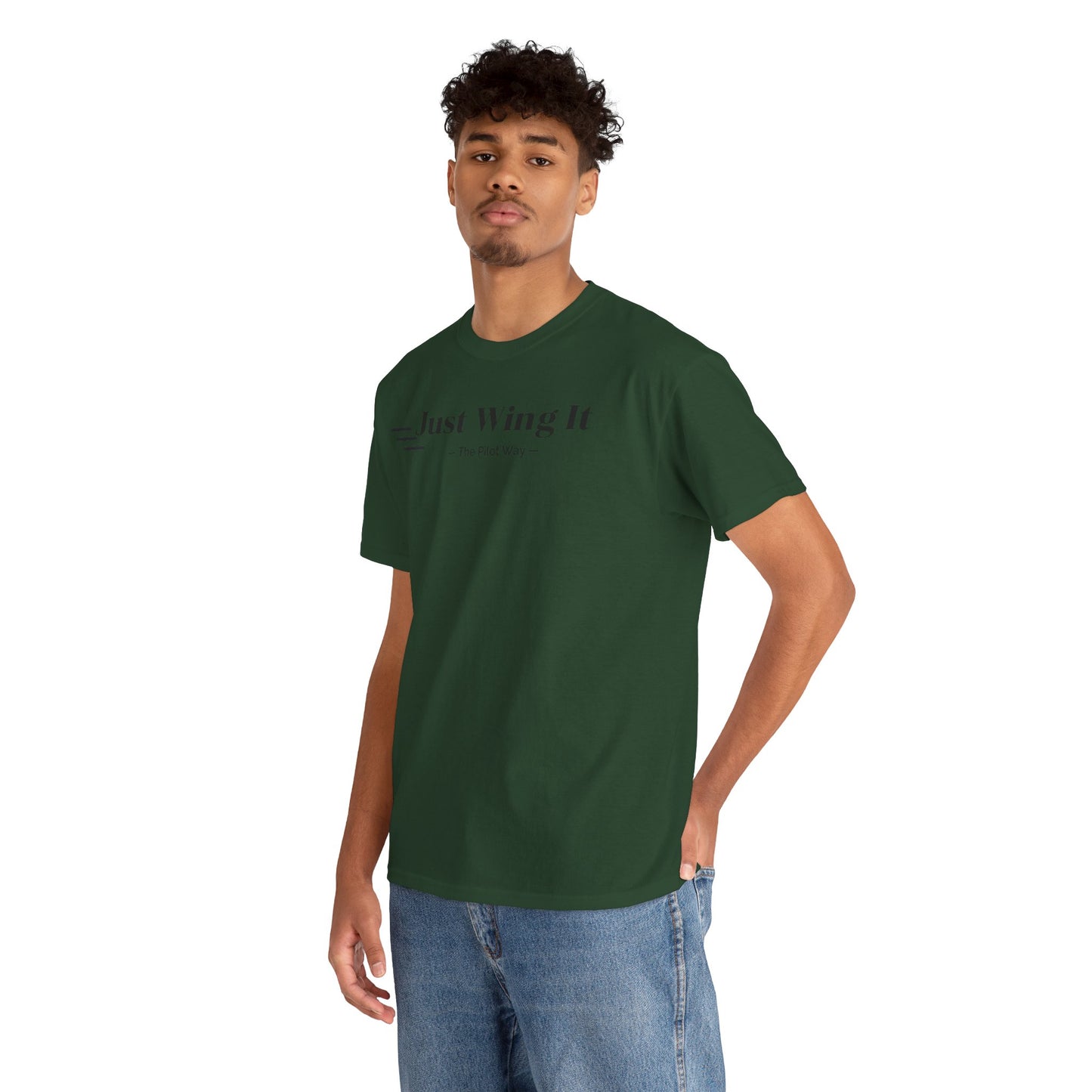 JUST WING IT. PILOT. T-SHIRT. AVIATION. PILOTS.FLIGHT CREW. GRAPHIC TEE
