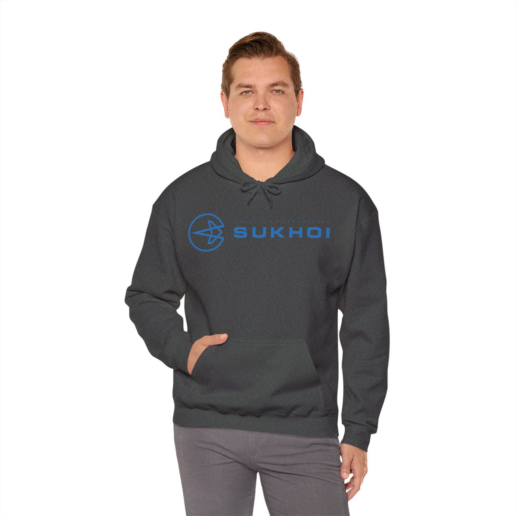 SUKHOI AVIATION HOODIE. gift for pilots. graphic design. (logo)