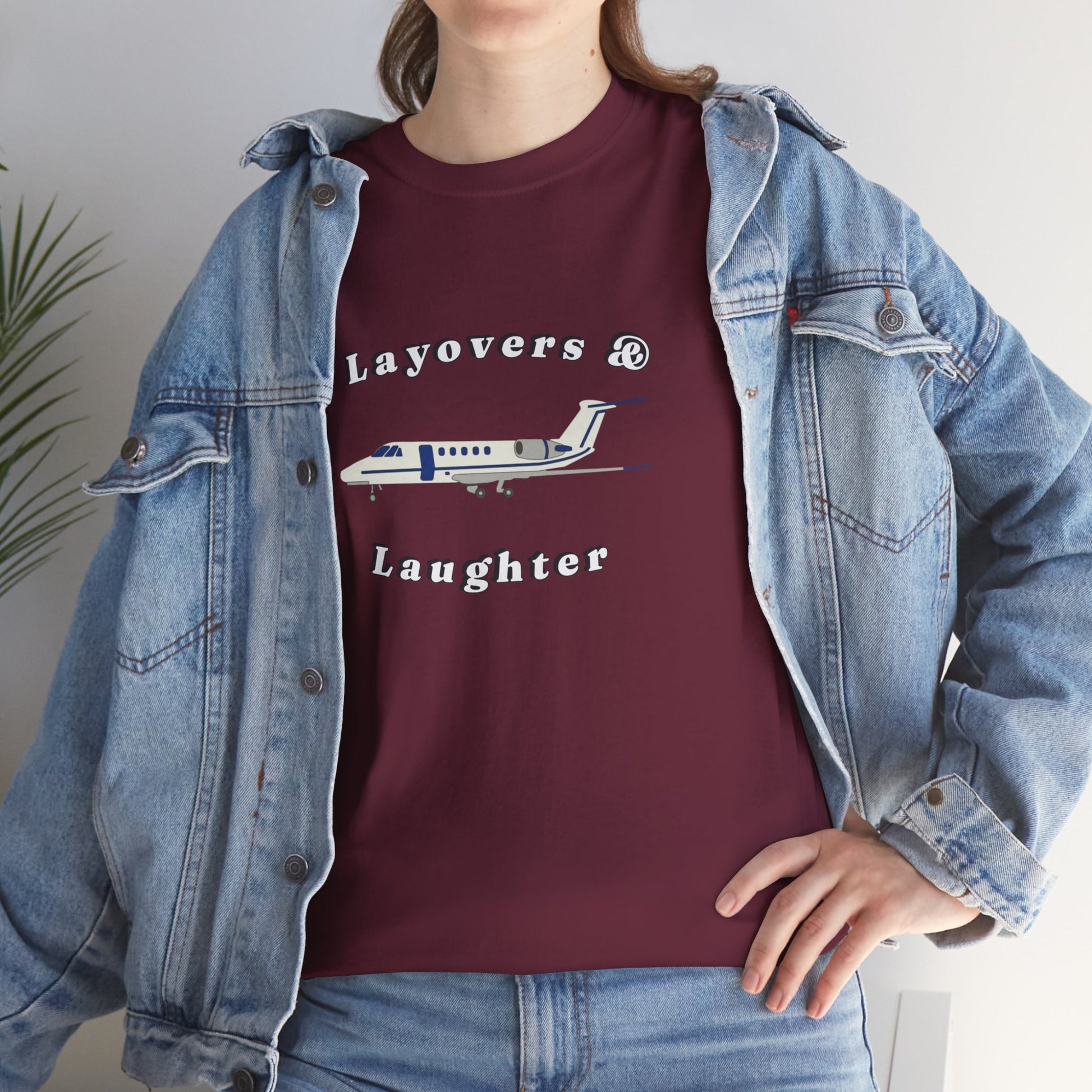 Layovers & Laughter. T-shirt. aviation. pilots. travel. shirt.