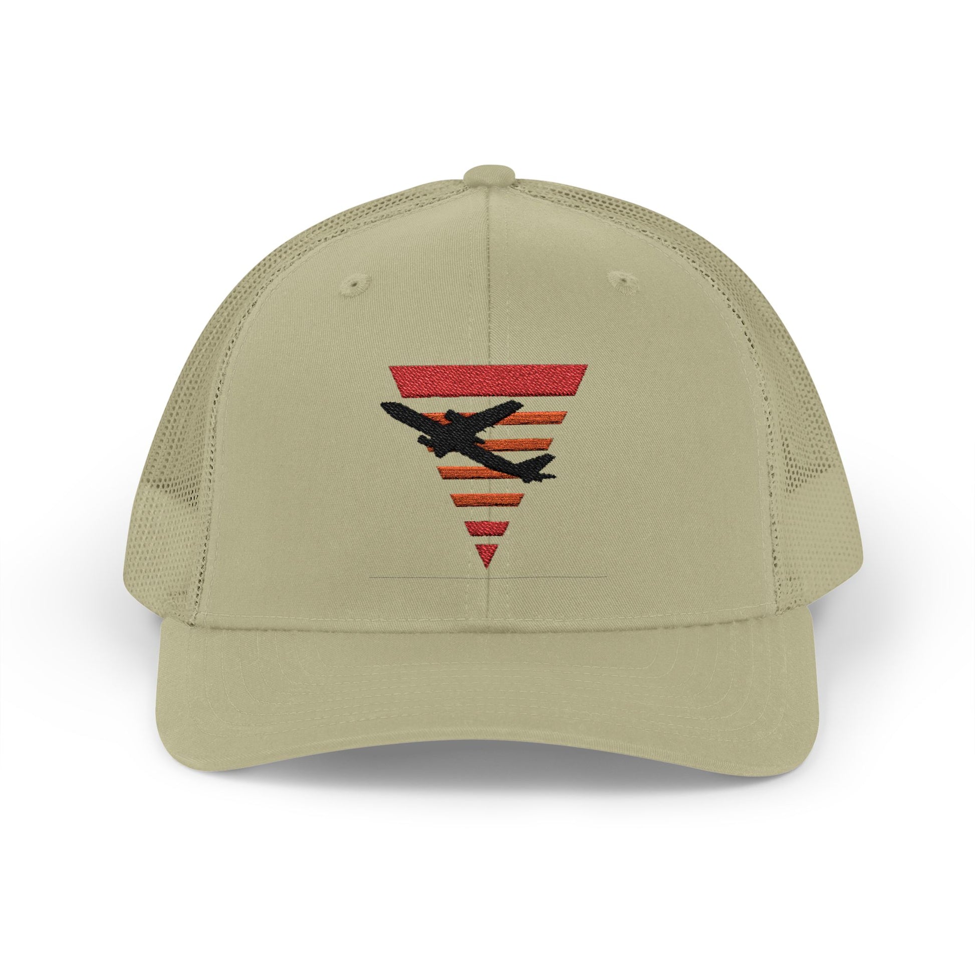 Tornado Pilot Snapback Trucker Cap — Vintage Stormy Sky Embroidered Logo