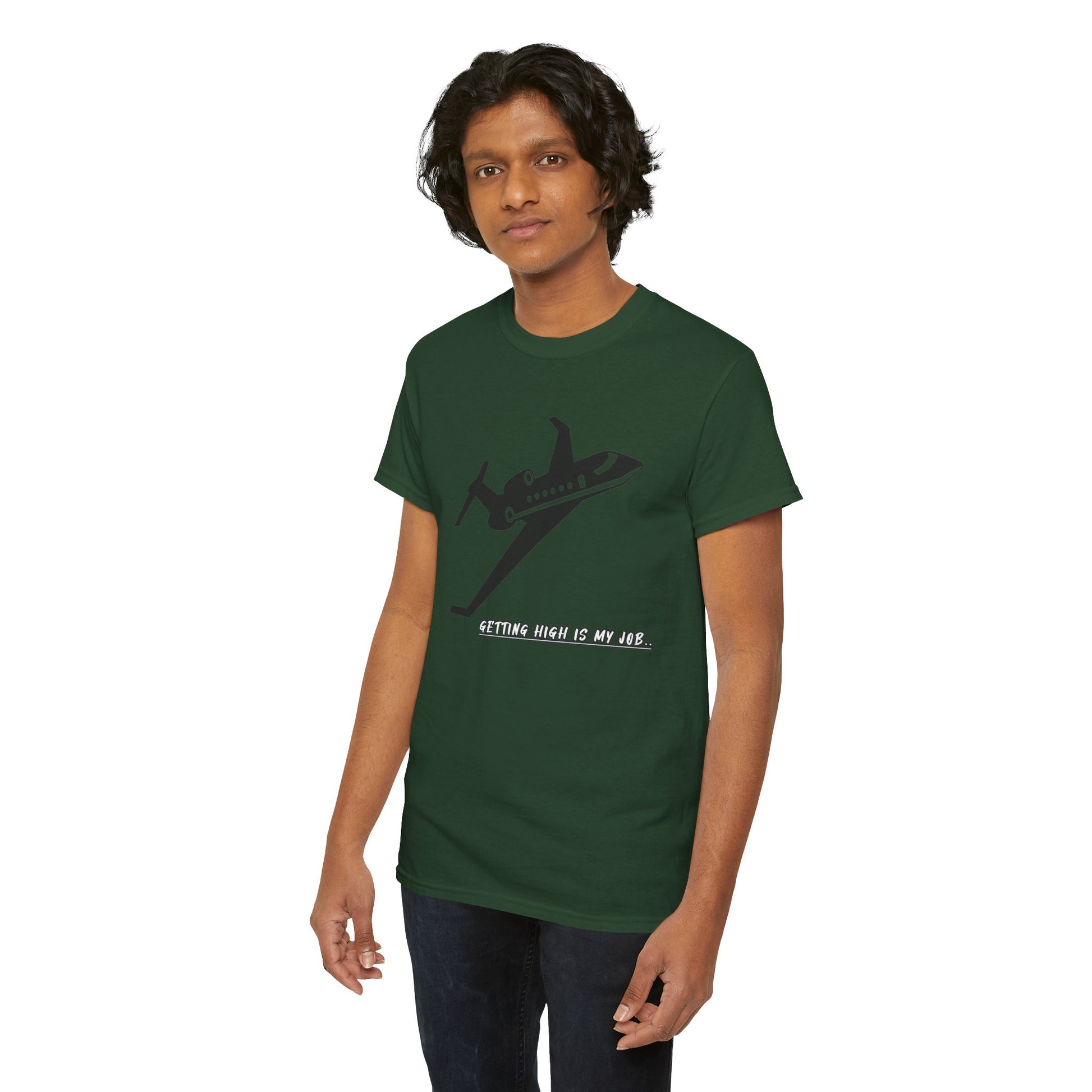 GETTING HIGH IS MY JOB. T-SHIRT. FUNNY. AVIATION. JOKES. PILOTS