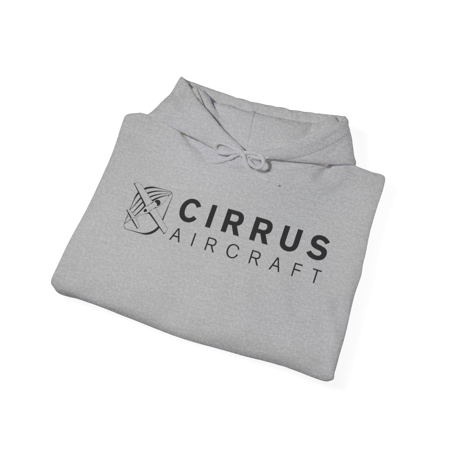 CIRRUS AIRCRAFT HOODIE. aviation gift for pilots. graphic design. (logo)