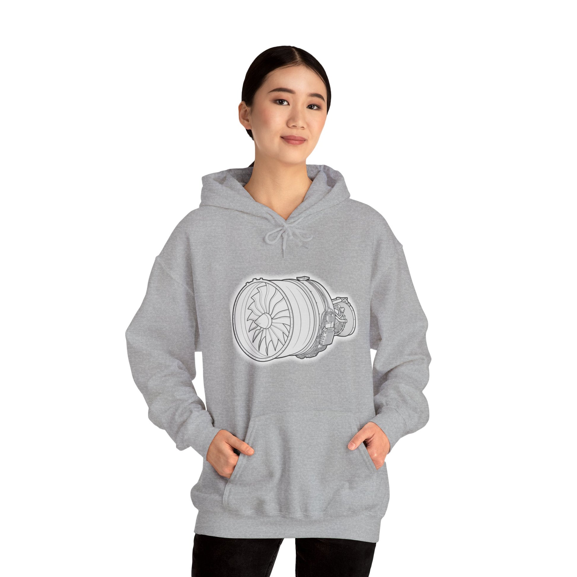 Turbine Hoodie. Sweatshirt. aviation. pilots. planes. ge9x. gifts for him. gifts for her.
