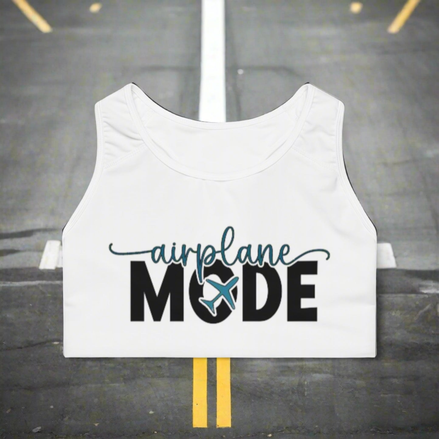 AIRPLANE MODE Sports Bra. aviation gifts. pilots.