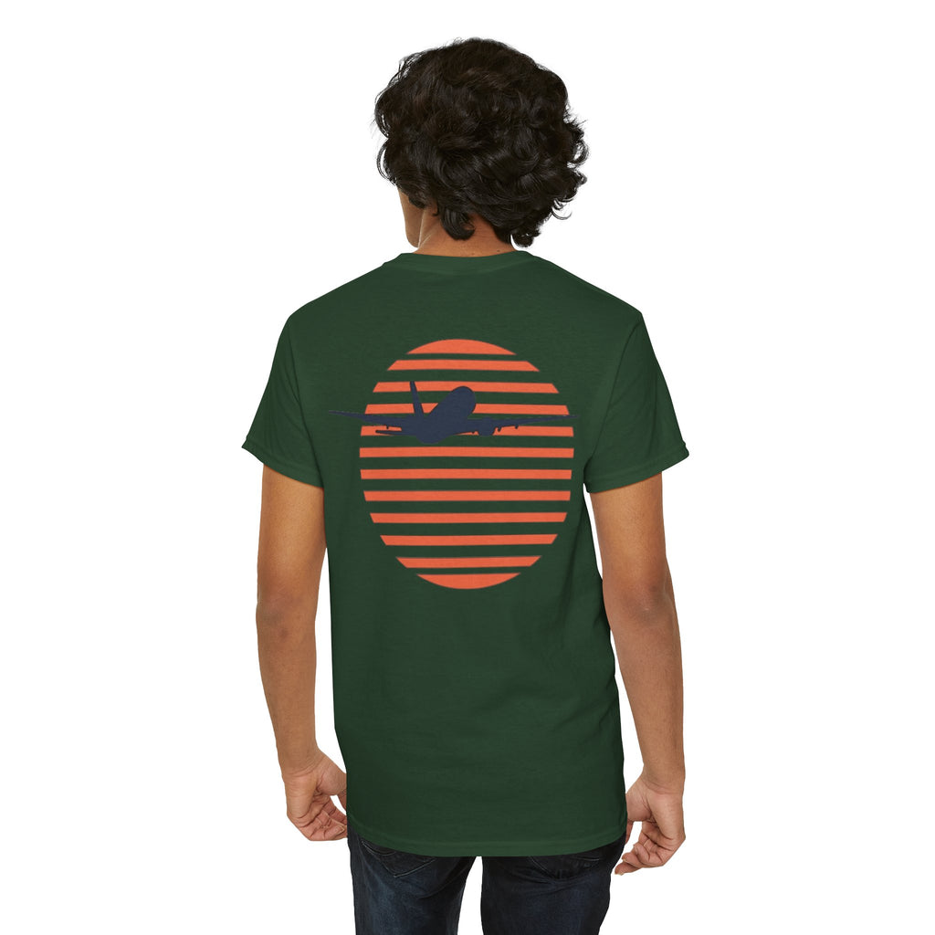 into the sunset. plane. t-shirt. aviation. pilots. gifts.