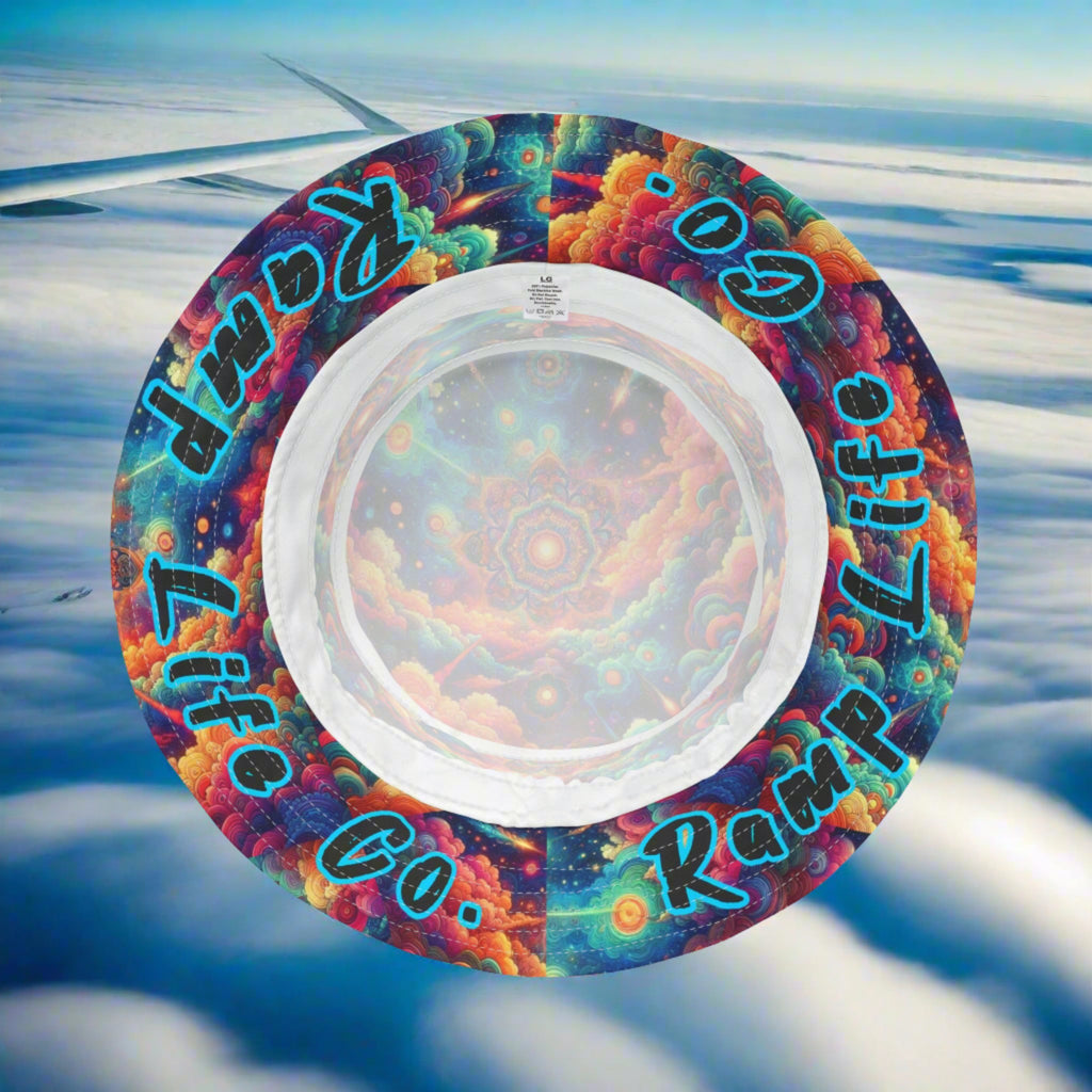 Cloud Nine Bucket Hat. Aviation inspired artwork.