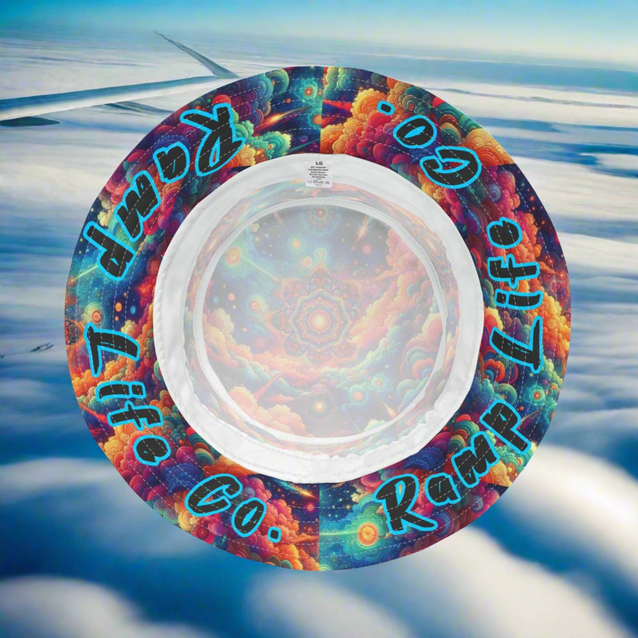 Cloud Nine Bucket Hat. Aviation inspired artwork.