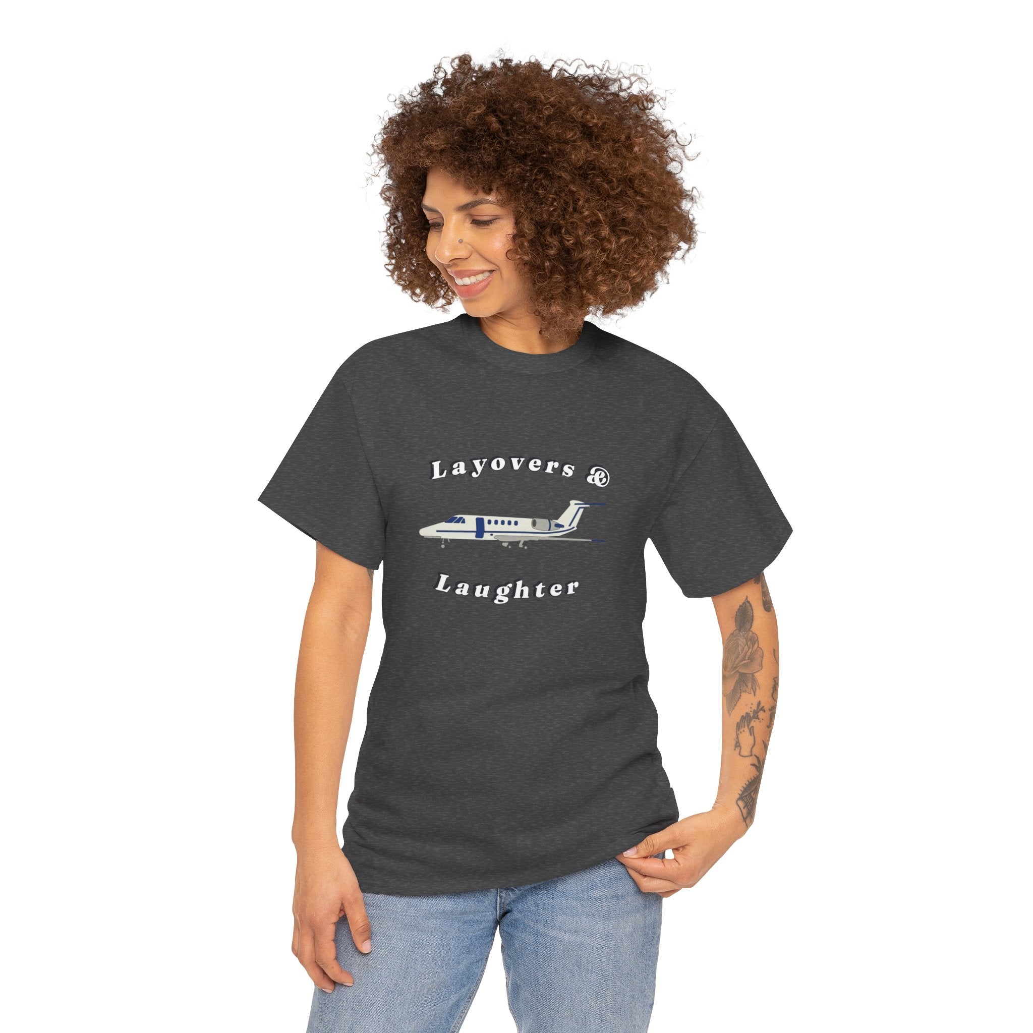 Layovers & Laughter. T-shirt. aviation. pilots. travel. shirt.
