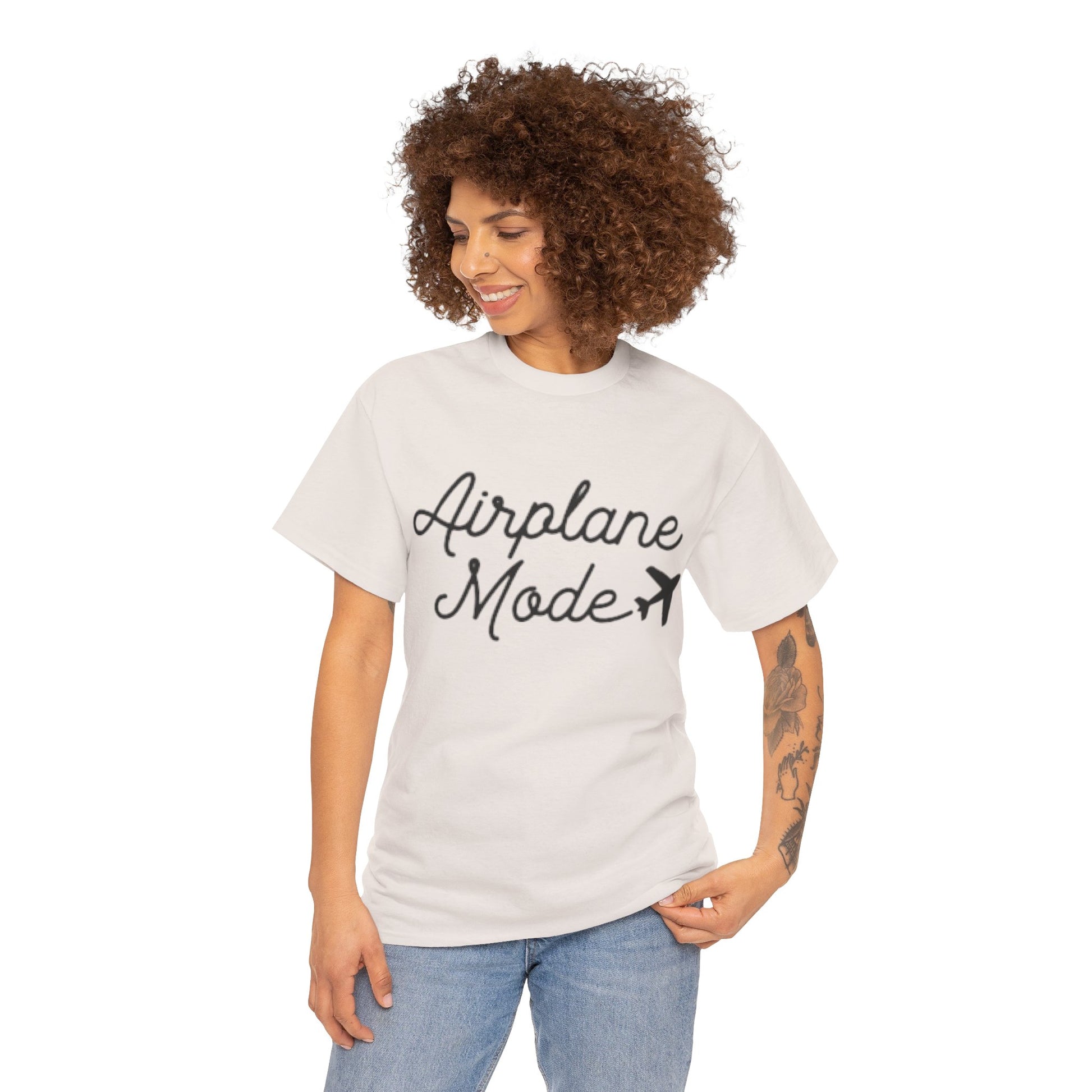 Airplane Mode Aviation Graphic Tee. gift for pilots. flight attendant. aviation lovers.