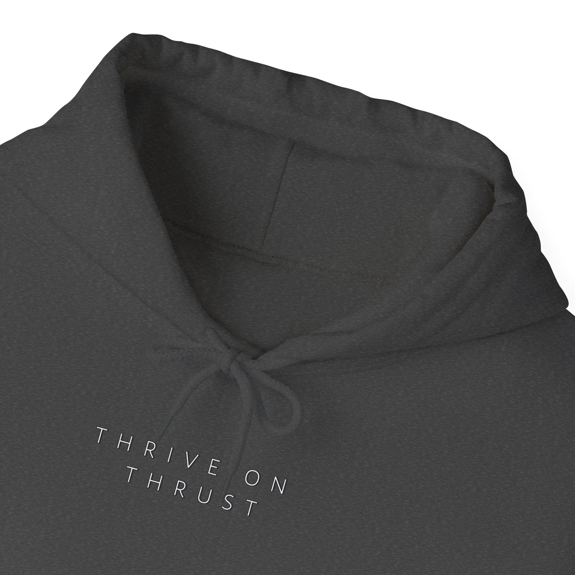 Thrive on Thrust. aviation. gifts for pilots. pilots. planes. gift aviation. graphic hoodie