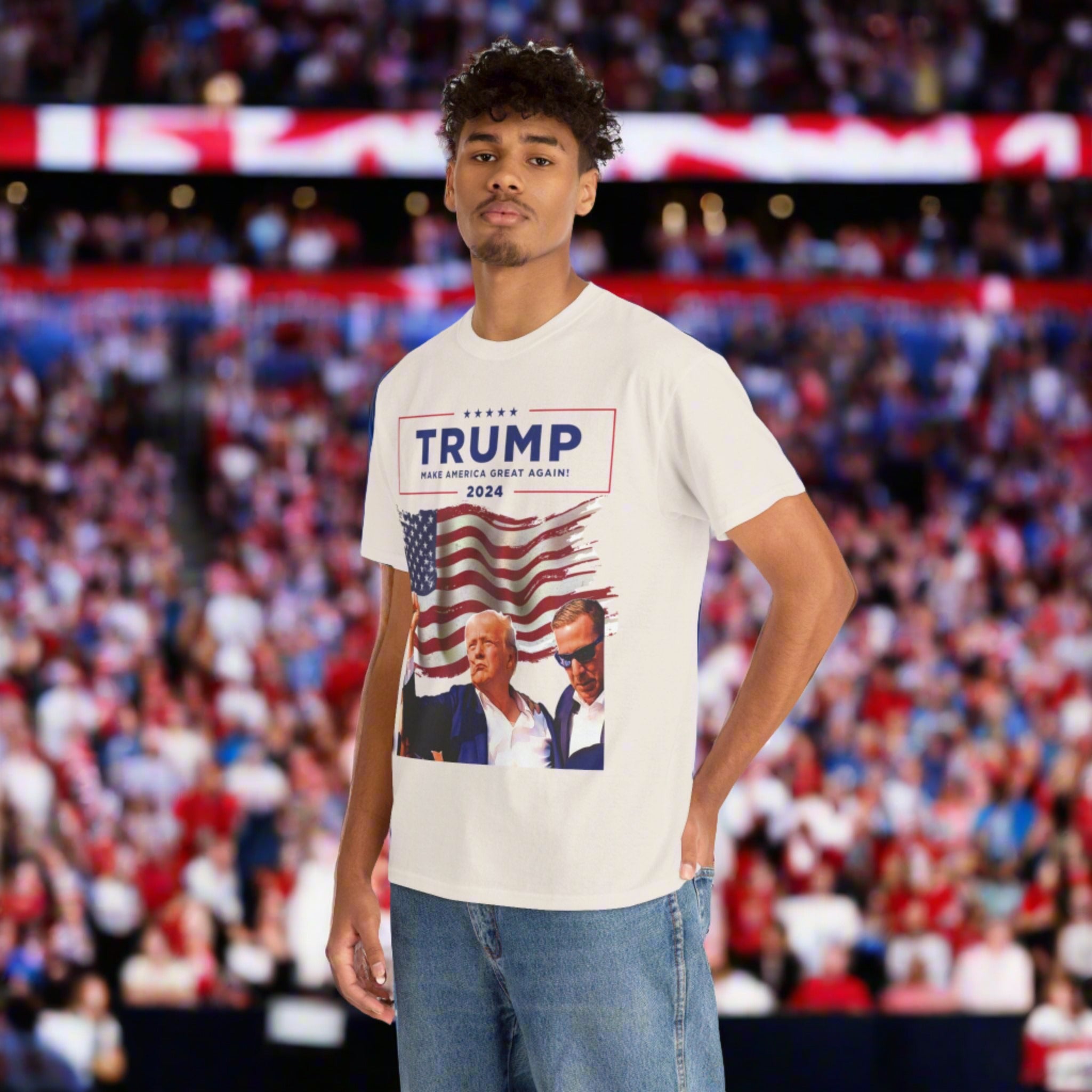 TRUMP Survival 2024 graphic tee. trump 2024. political humor. politics. gifts for him. gifts for patriots.