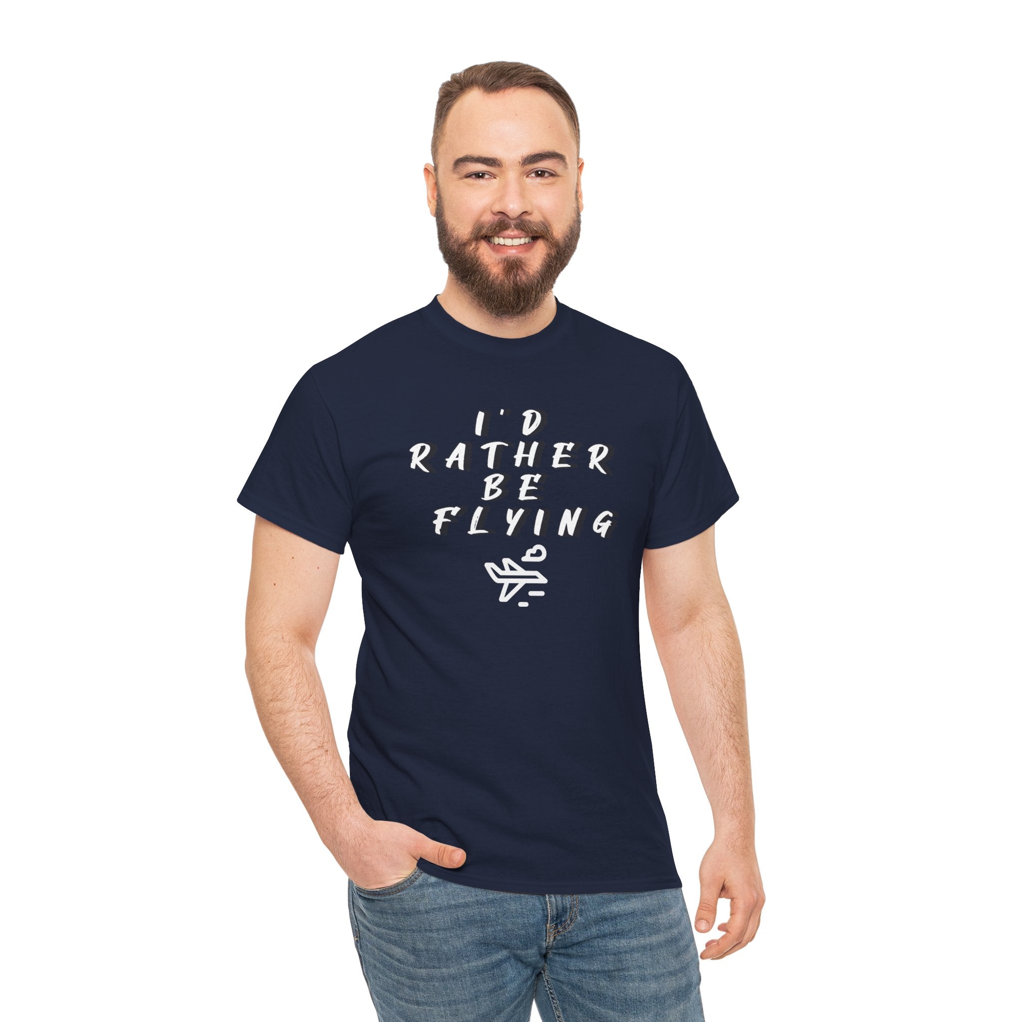 I'd rather be flying! T-shirt. aviation. pilots. travel. shirt