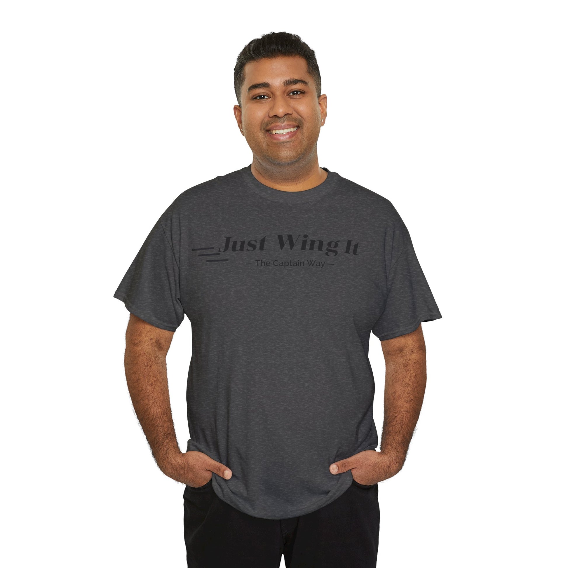 JUST WING IT! CAPTAIN. TSHIRT. AVIATION.FLIGHT CREW.PILOTS