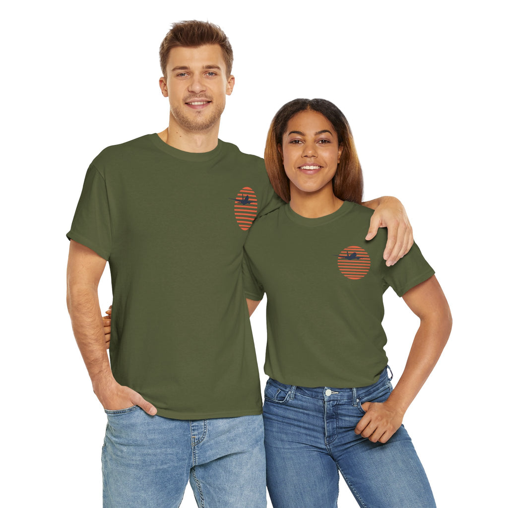 into the sunset. plane. t-shirt. aviation. pilots. gifts.