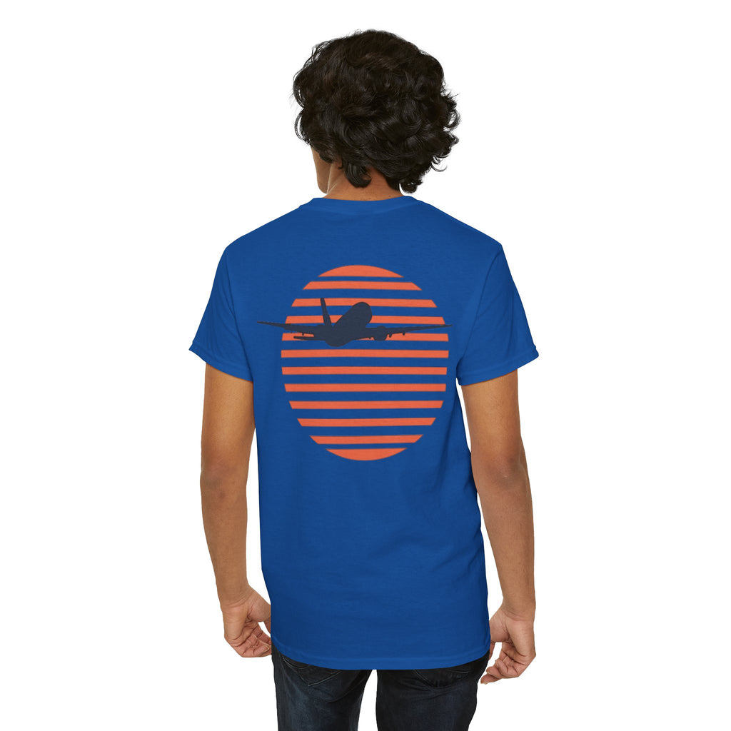 into the sunset. plane. t-shirt. aviation. pilots. gifts.