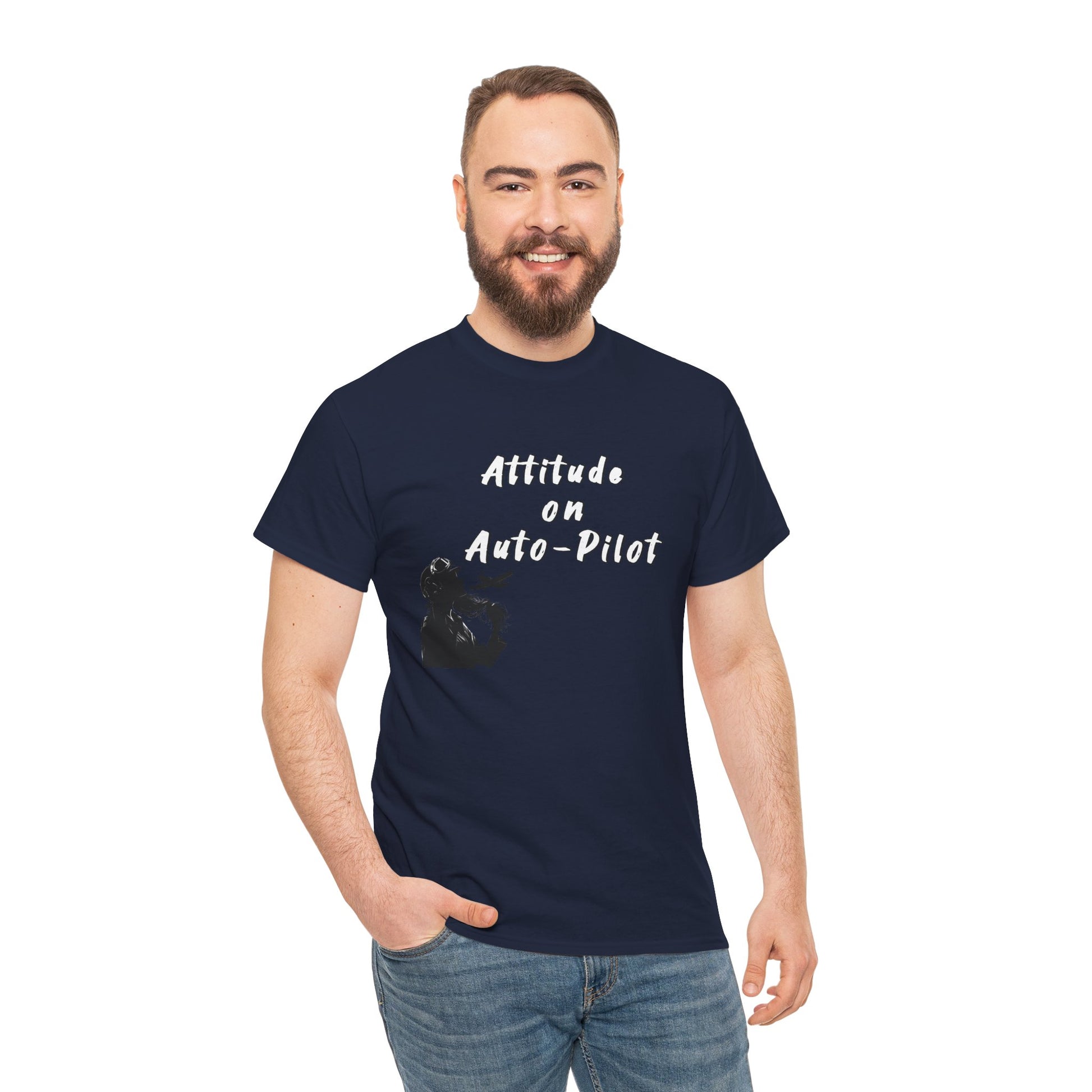 Attitude on Auto- pilot. T-shirt. aviation. gifts. pilots. flight attendant. jokes