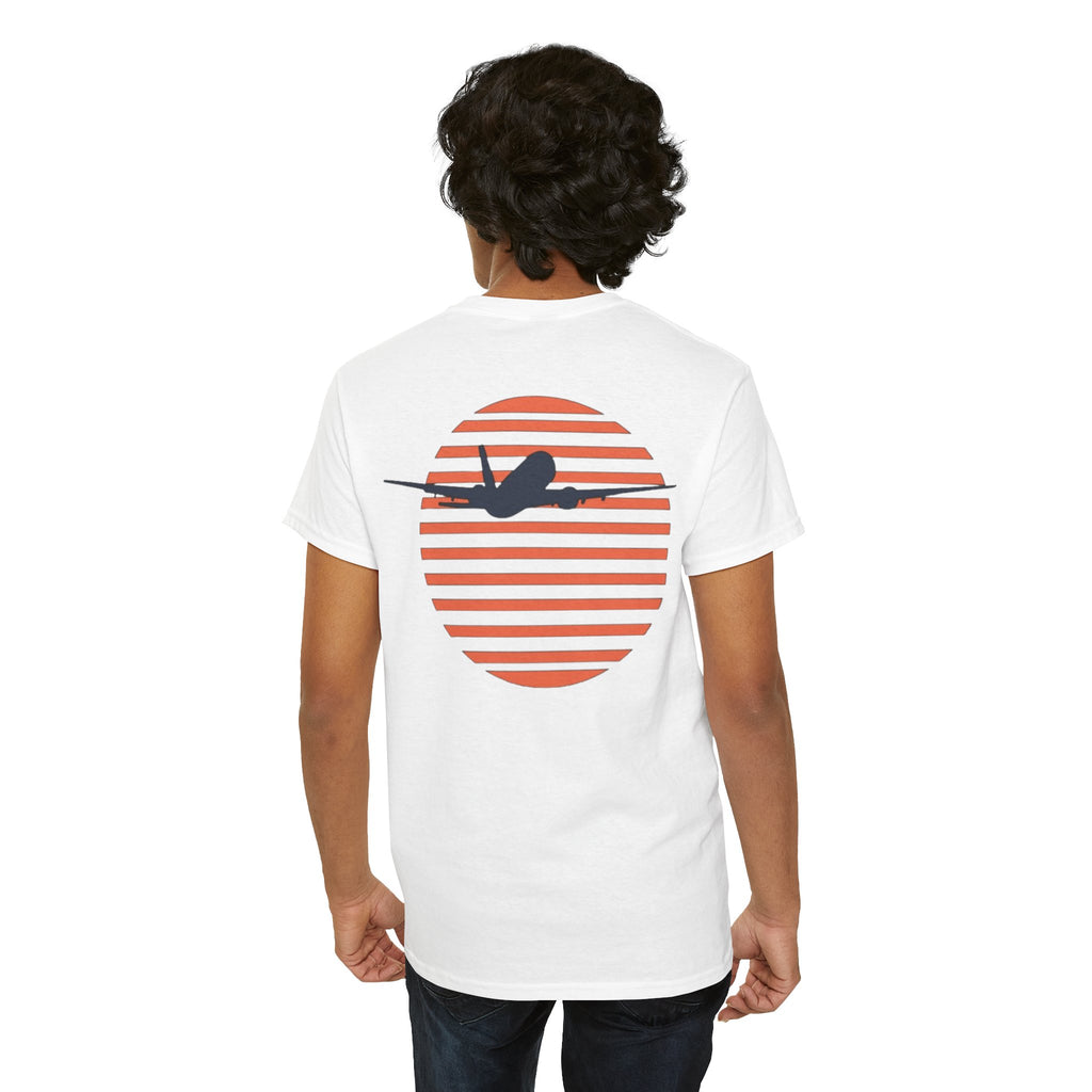 into the sunset. plane. t-shirt. aviation. pilots. gifts.