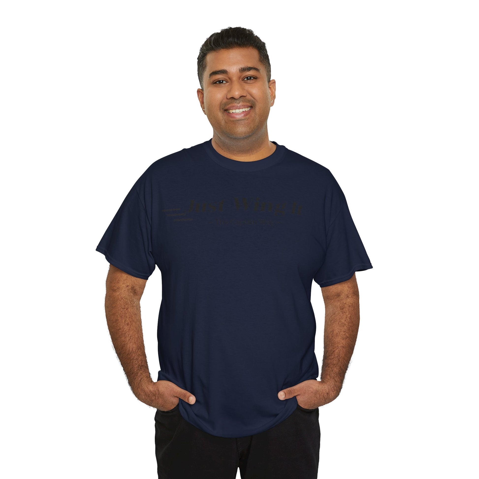 JUST WING IT! CAPTAIN. TSHIRT. AVIATION.FLIGHT CREW.PILOTS
