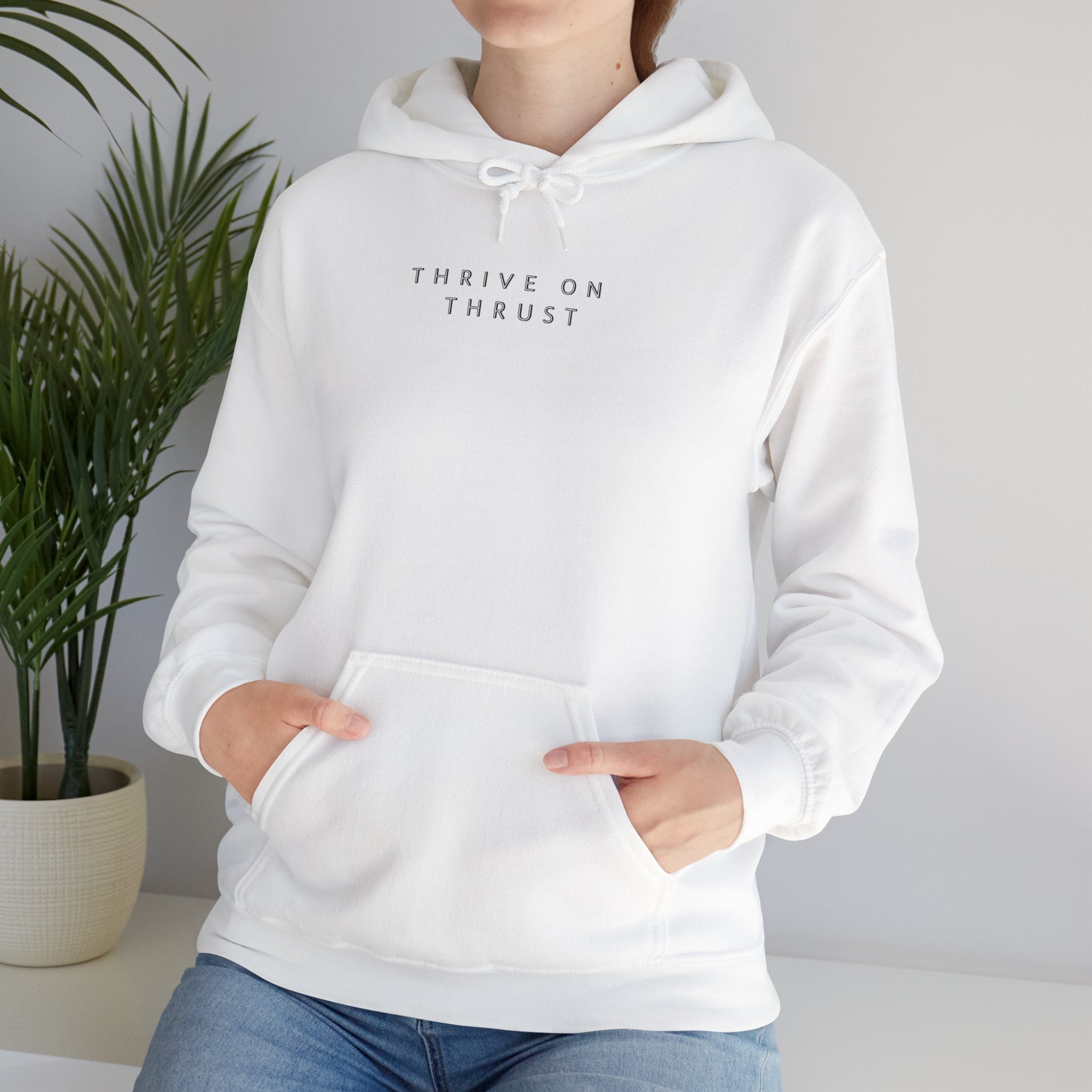 Thrive on Thrust. aviation. gifts for pilots. pilots. planes. gift aviation. graphic hoodie