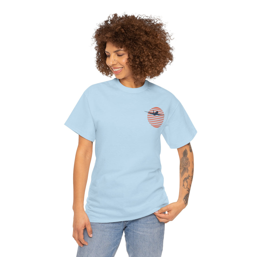 into the sunset. plane. t-shirt. aviation. pilots. gifts.